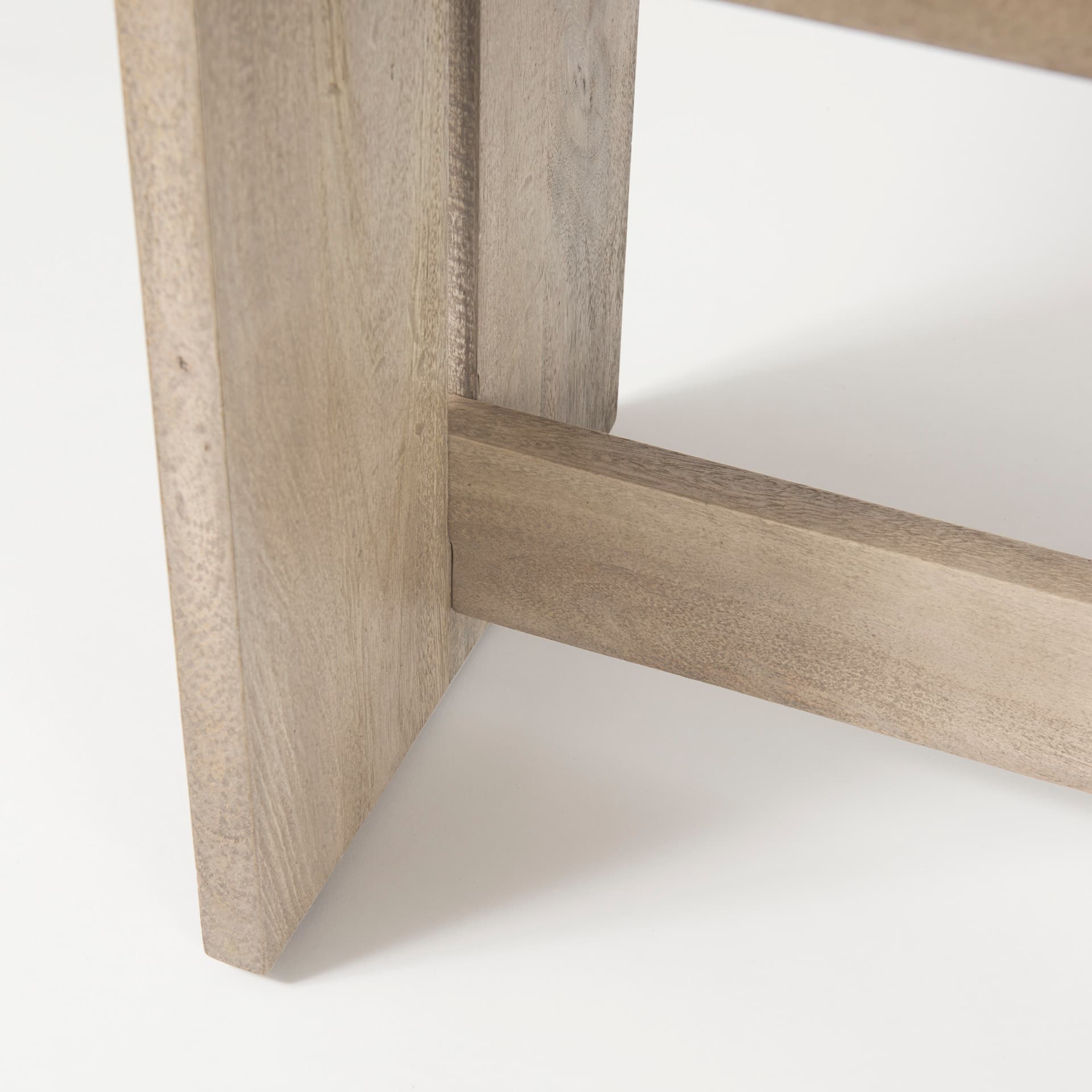 Aida 18H Light Gray Wood Dining Bench — product photograph