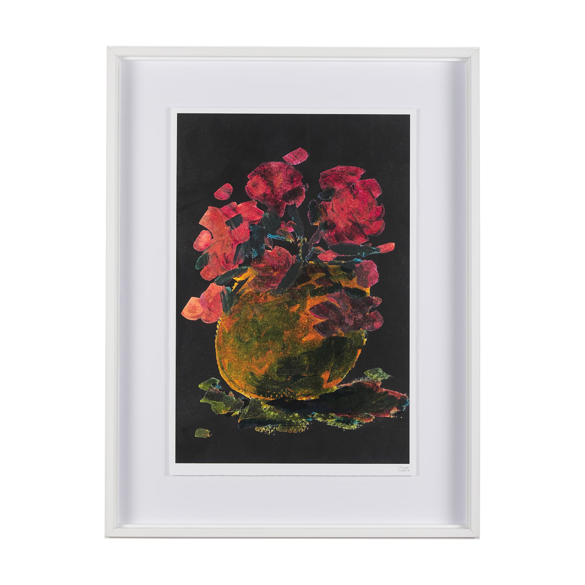 Midnight Flower I by Mercana Studio a Framed Art Print Matted under Glass — product photograph