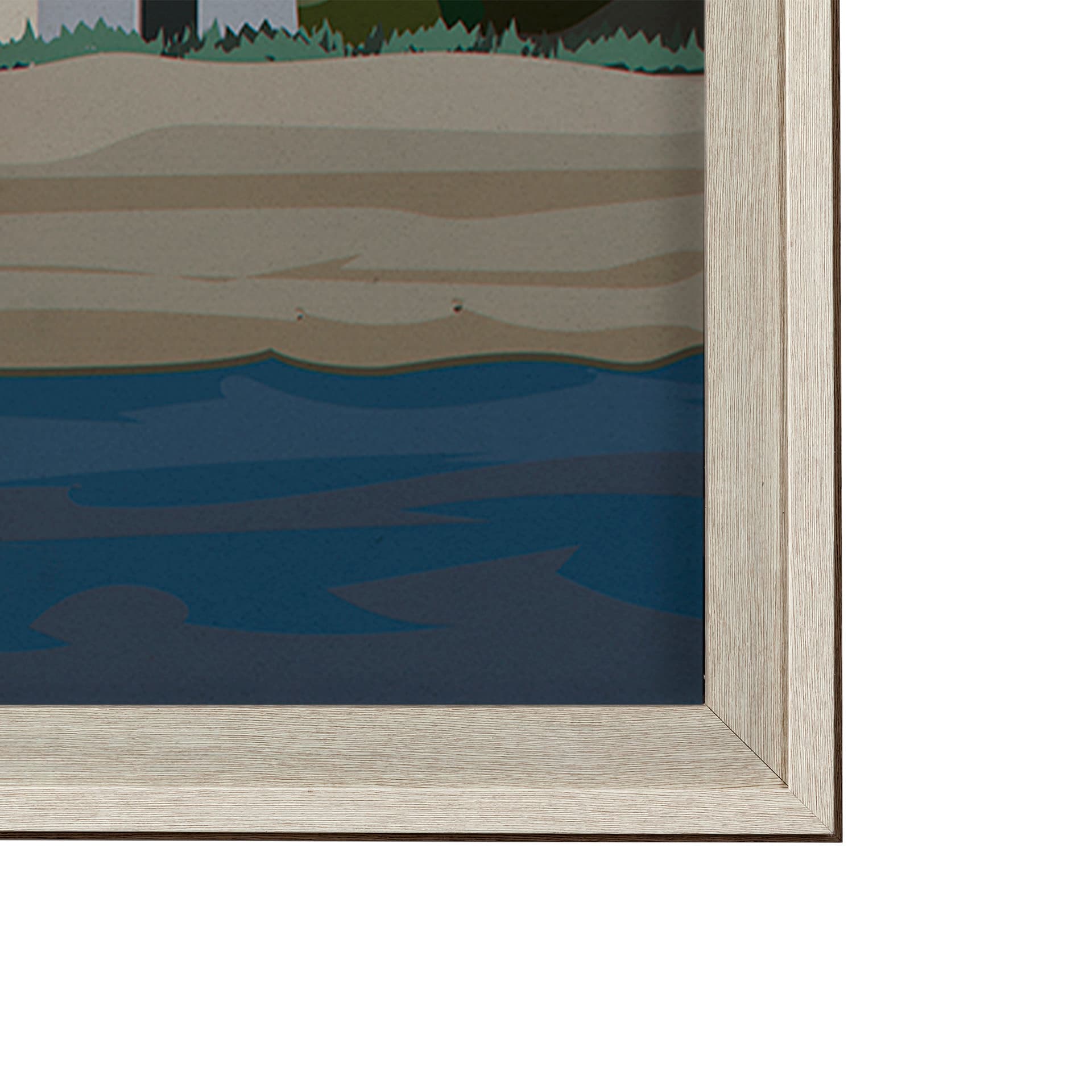 Massachusetts Go USA (XL) by Mercana Studio Hand Embellished Decograph Framed Art Print under Glass — product photograph
