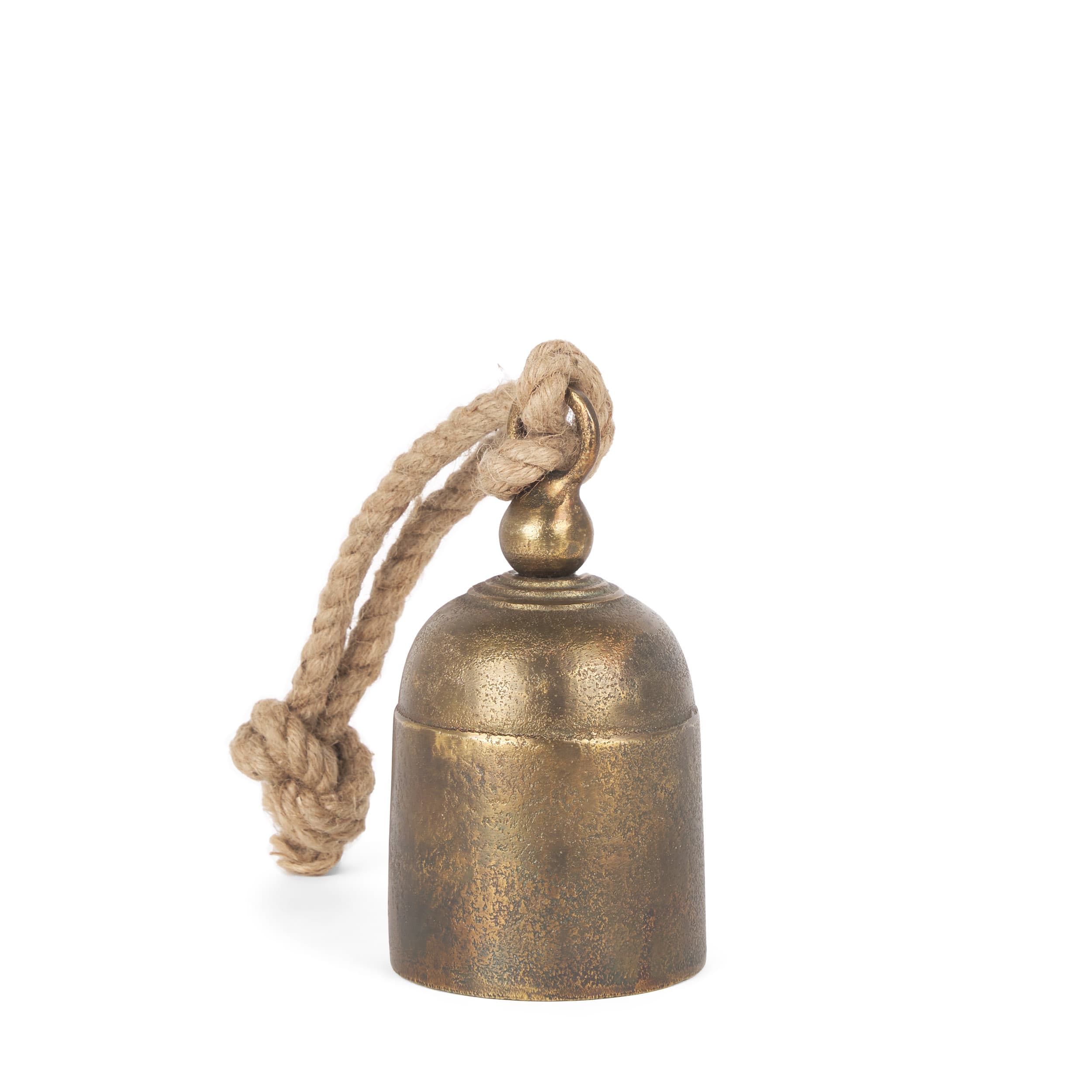 Quincy Small Gold Metal Decorative Bell Object — product photograph