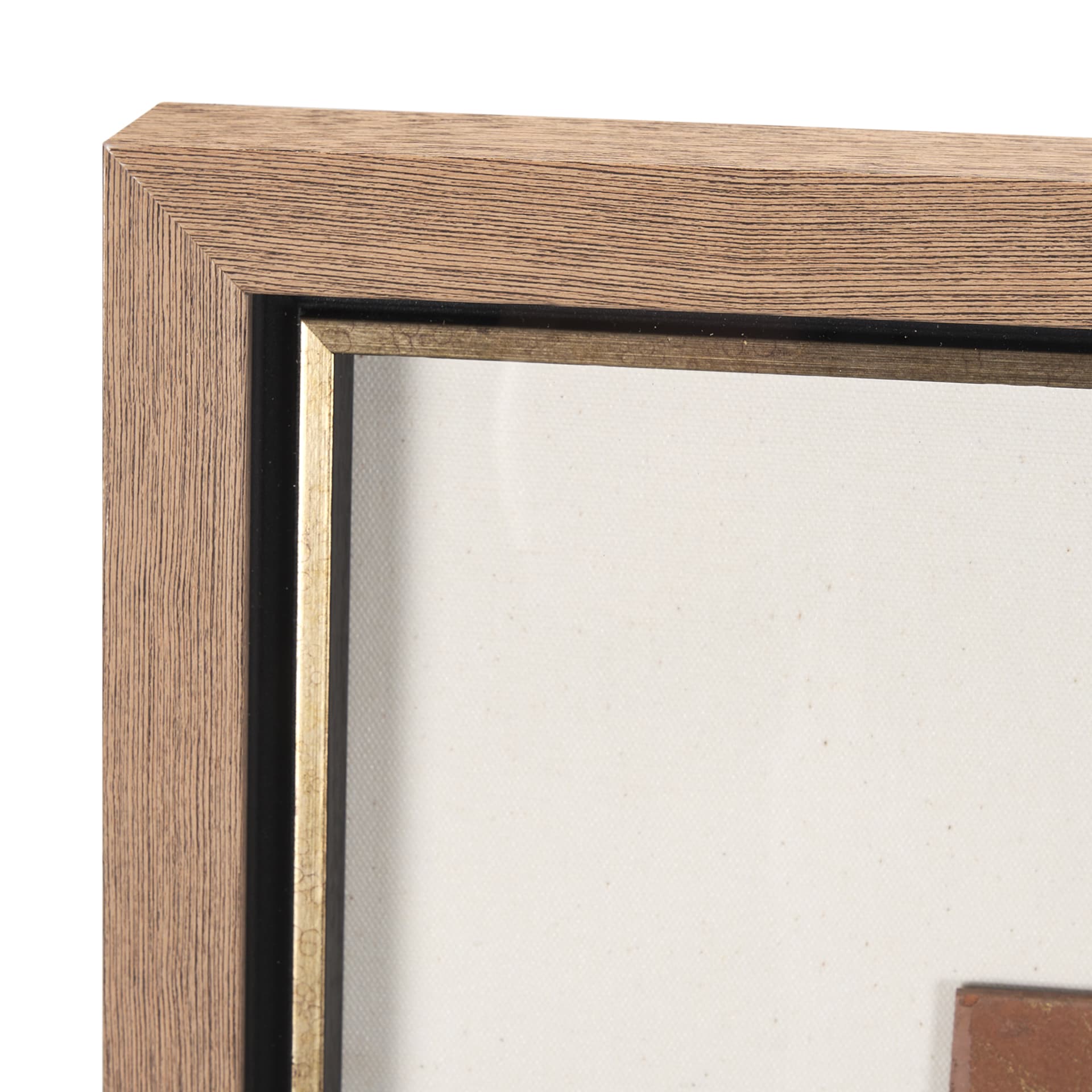 Terracotta Arches II by Studio M a handmade Original Framed 3D Textured Artwork under Glass — product photograph