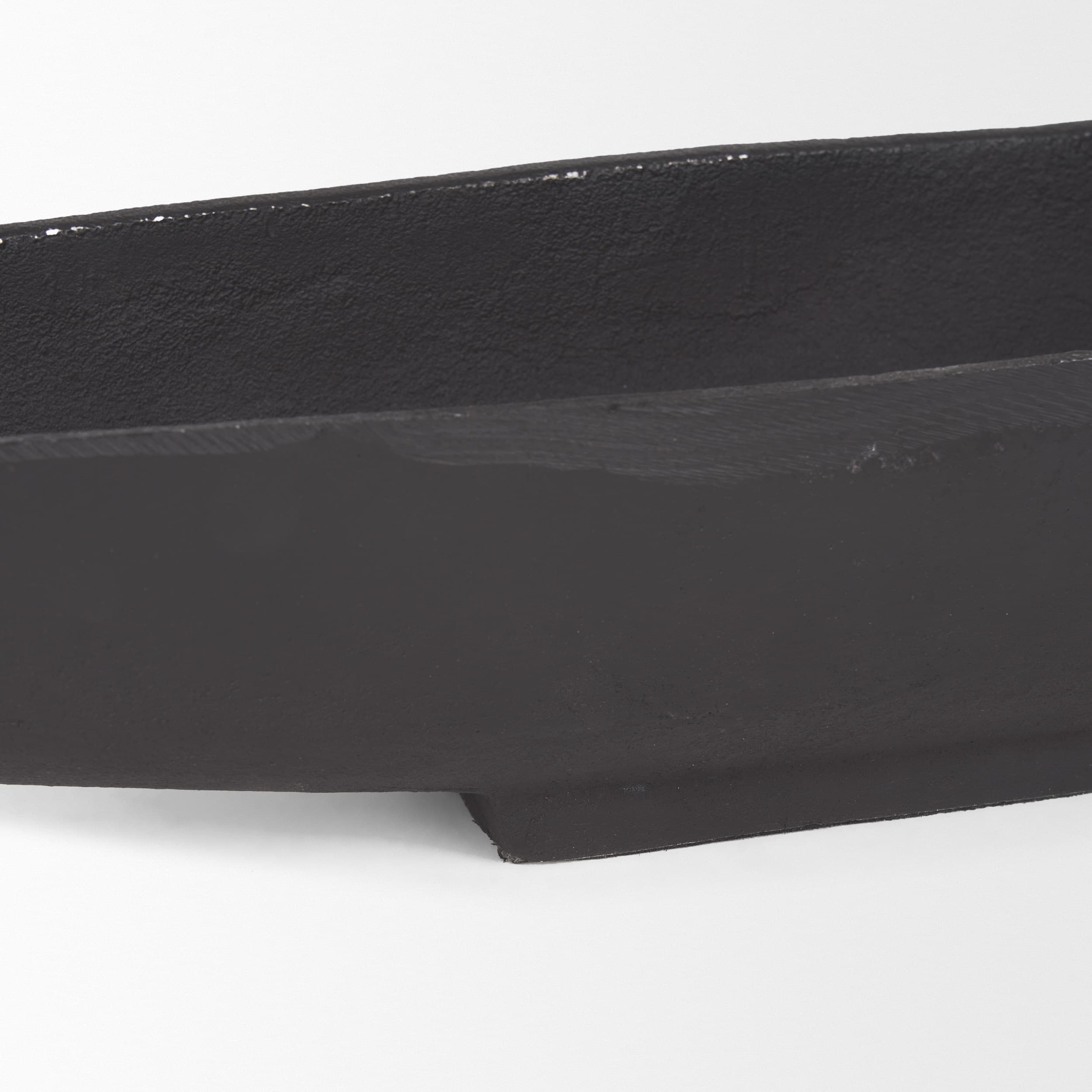 Piero Small Matte Black Metal Decorative Bowl — product photograph