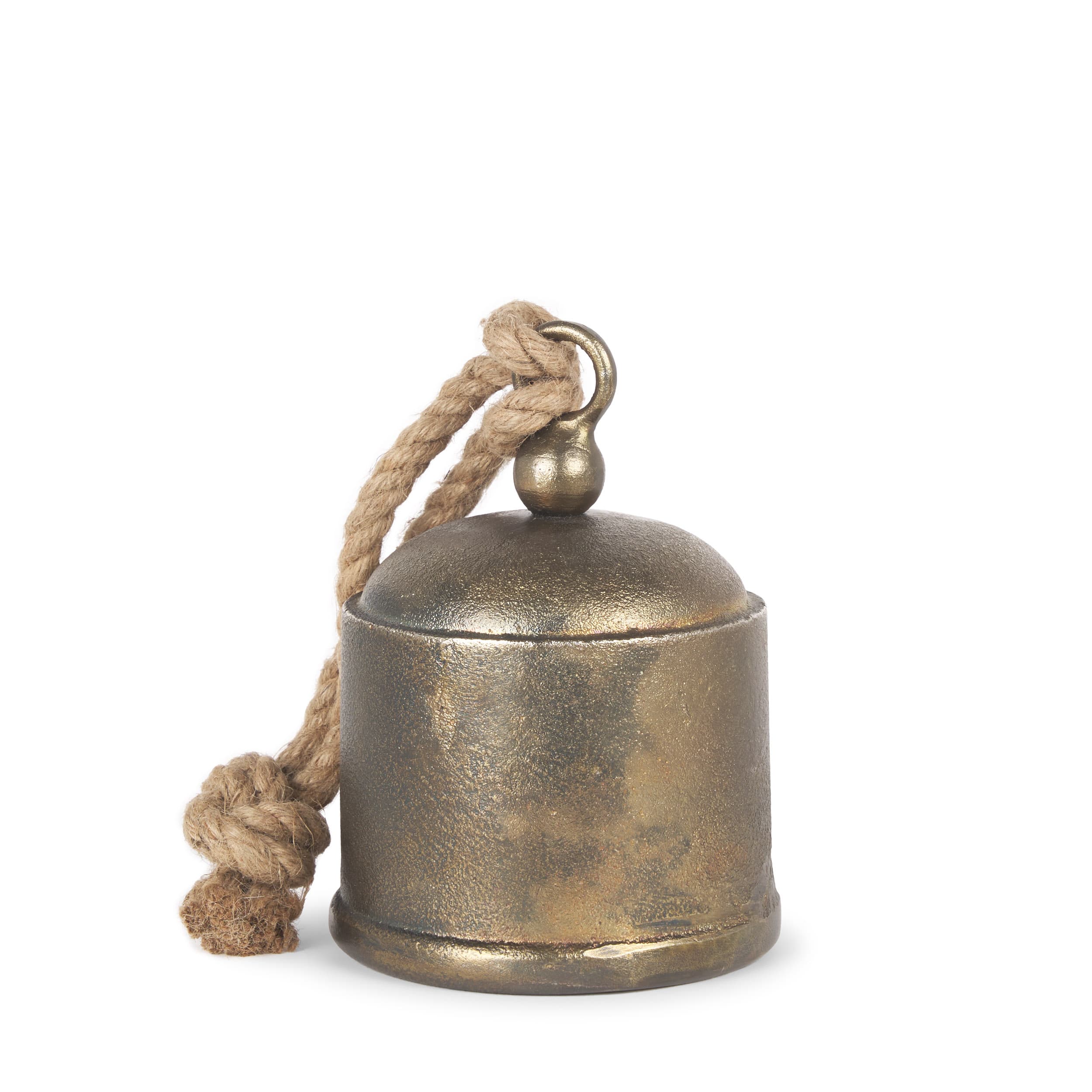 Quincy Medium Gold Metal Decorative Bell Object — product photograph