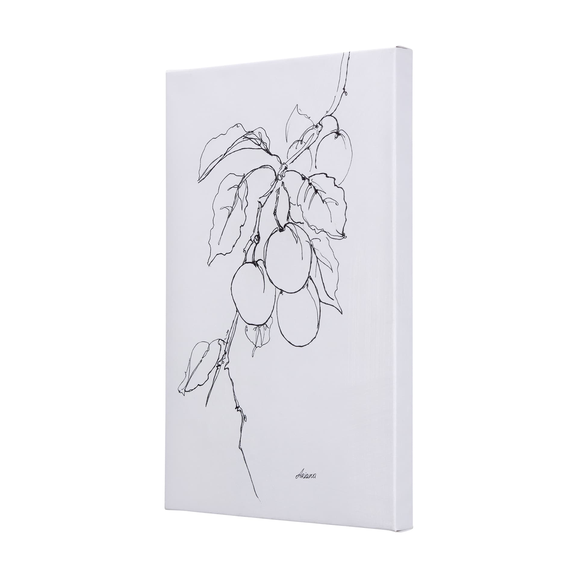 Plum Branch II by Mercana Studio a Hand Embellished Textured Canvas — product photograph