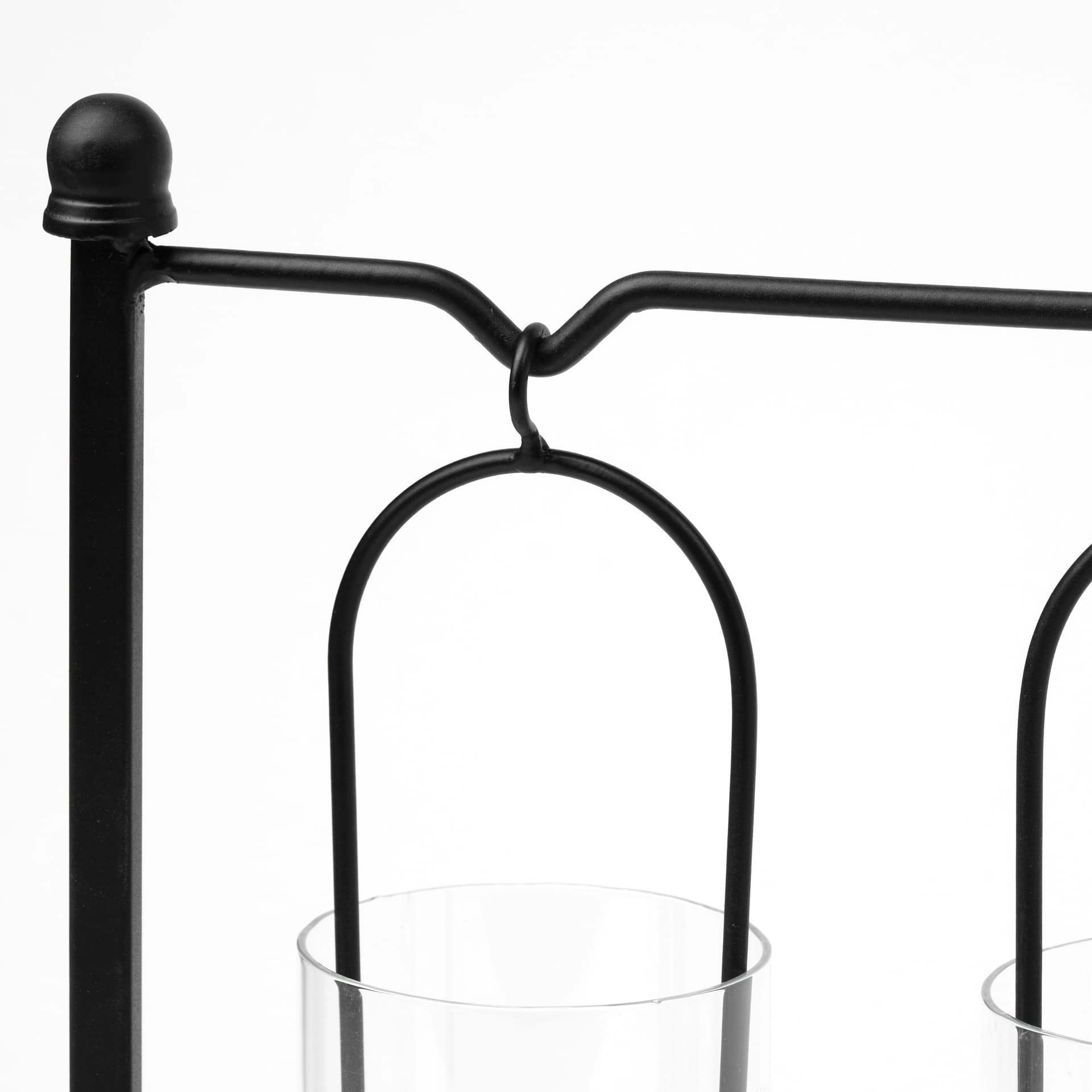 Erlen Black Metal Hanging Votive Five Candle Table Candle Holder — product photograph