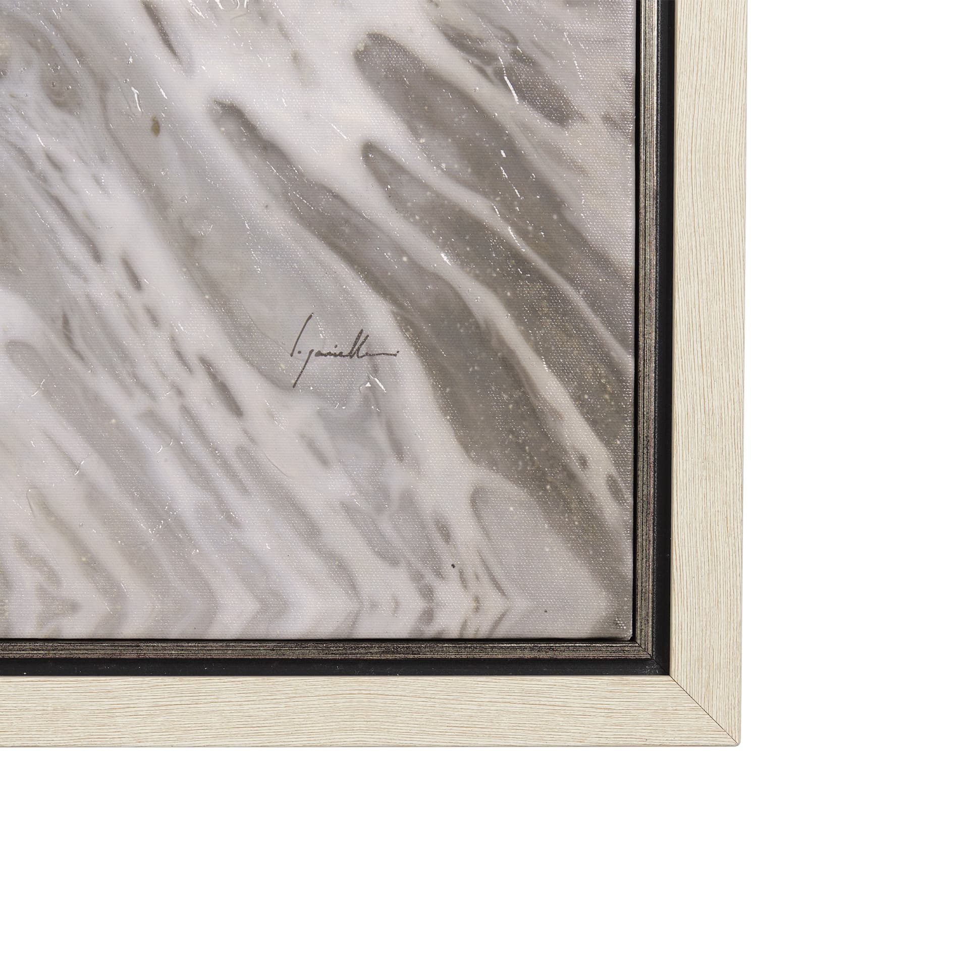 Sandy Waves IV by Mercana Studio a Hand Embellished Textured Framed Canvas — product photograph