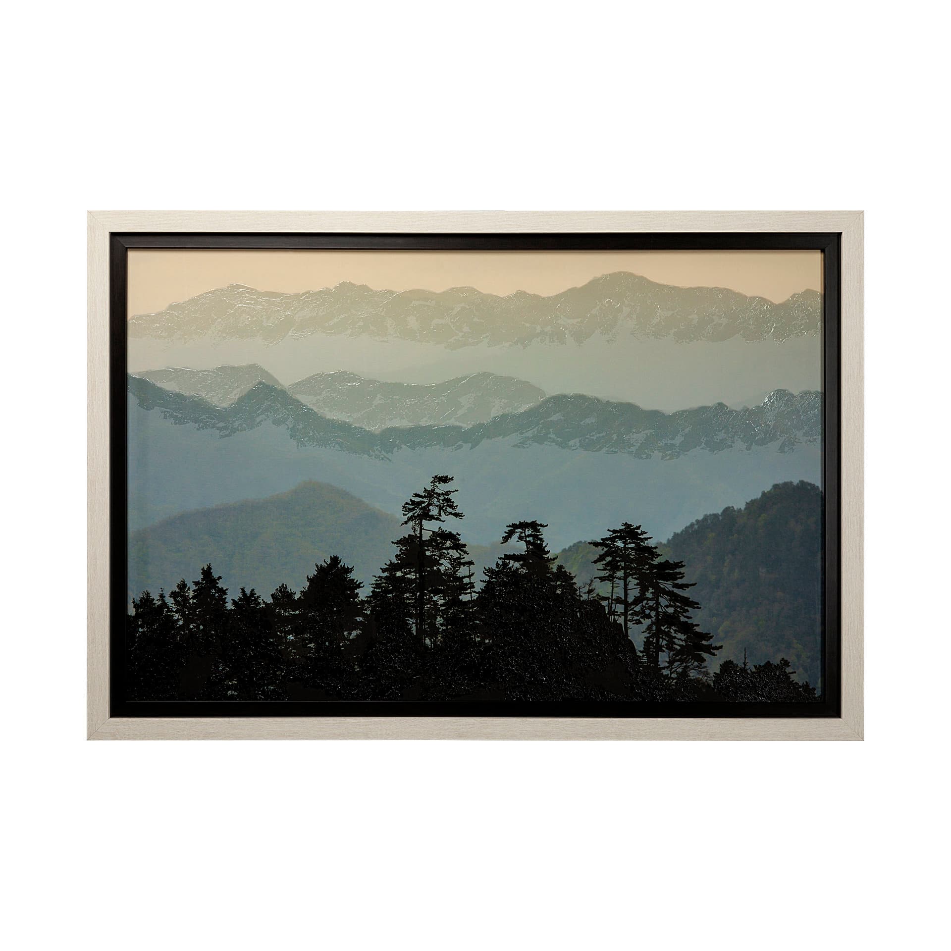 Mountain Light by Wild Wonders of ChinHand Embellished Textured Framed Art Print Matted under Glass — product photograph