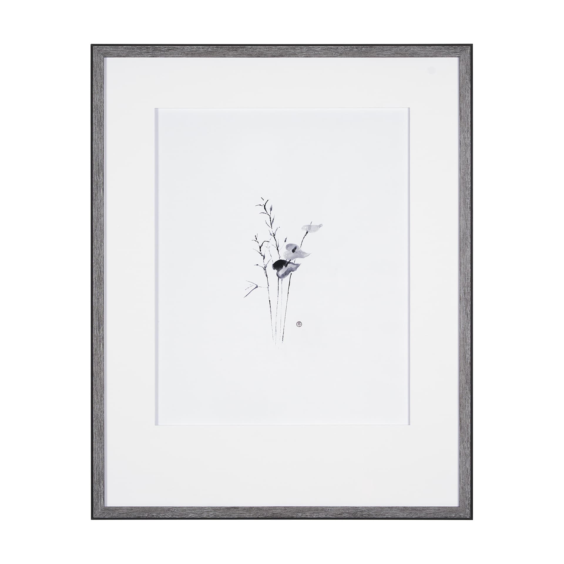 Anthurium I by Mercana Studio a Hand Embellished Textured Framed Art Print Matted under Glass — product photograph