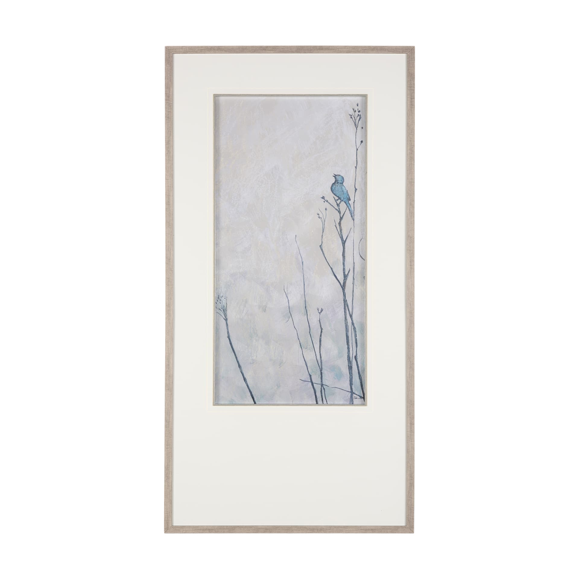 Bird Song II by Mercana Studio a Hand Embelished Textured Framed Art Print Matted under Glass — product photograph