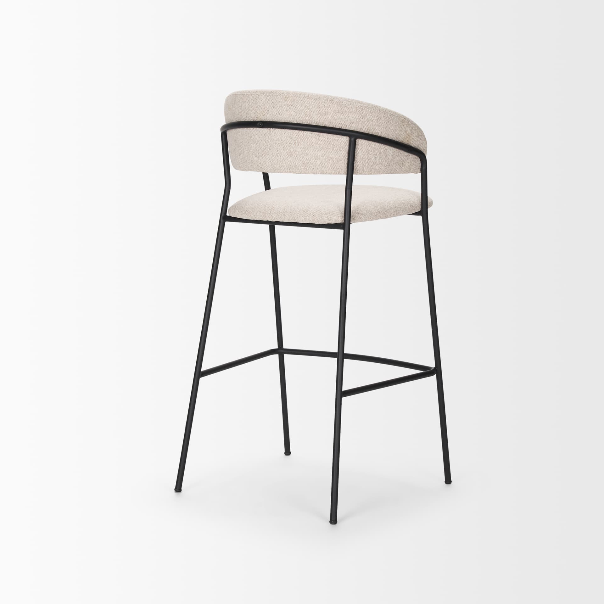 Carolyn Open Back 39.8in Seat Bar Stool | Oatmeal — product photograph