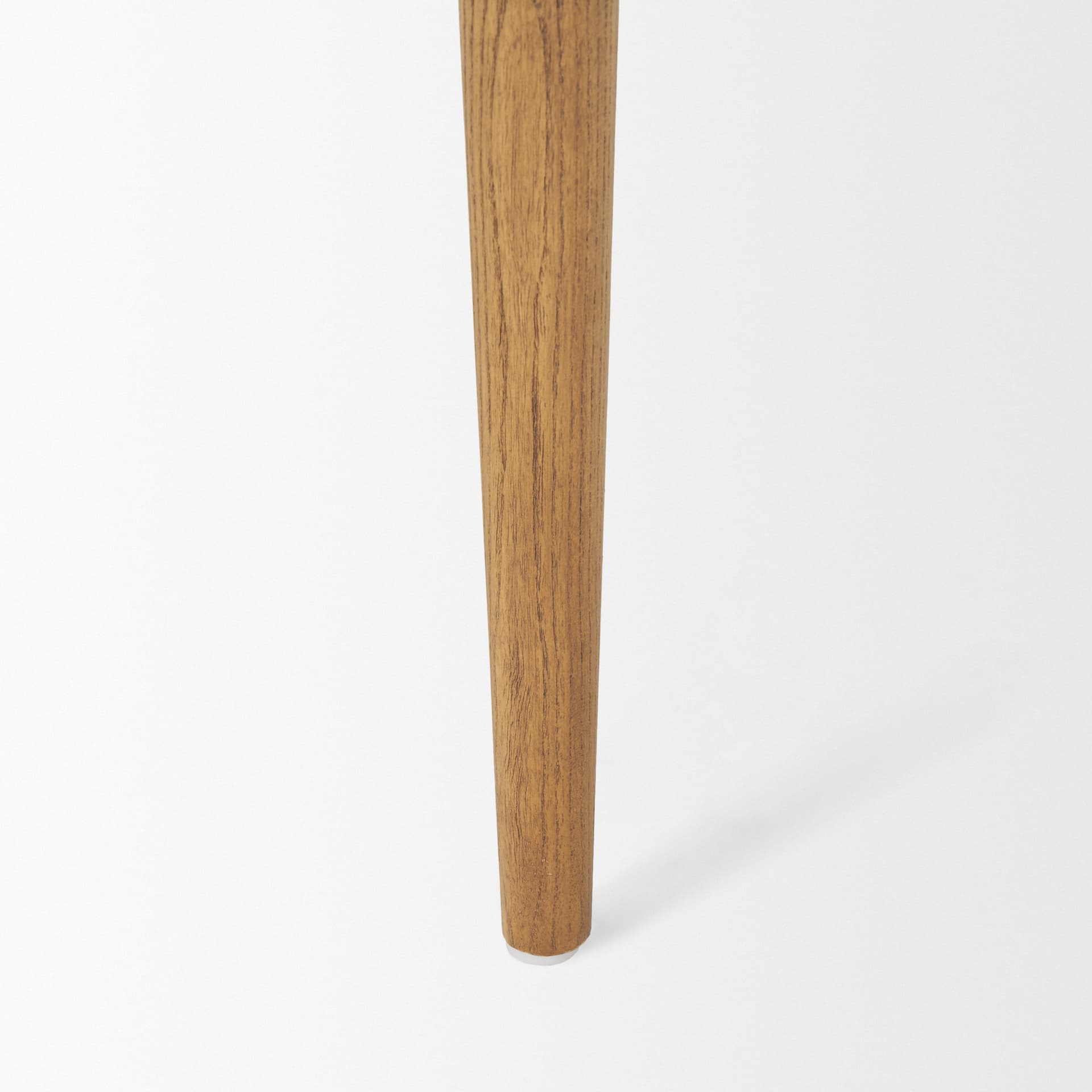 Toni Curved Back Dining Side Chair | Cream Fabric w/ Light Brown Wood — product photograph