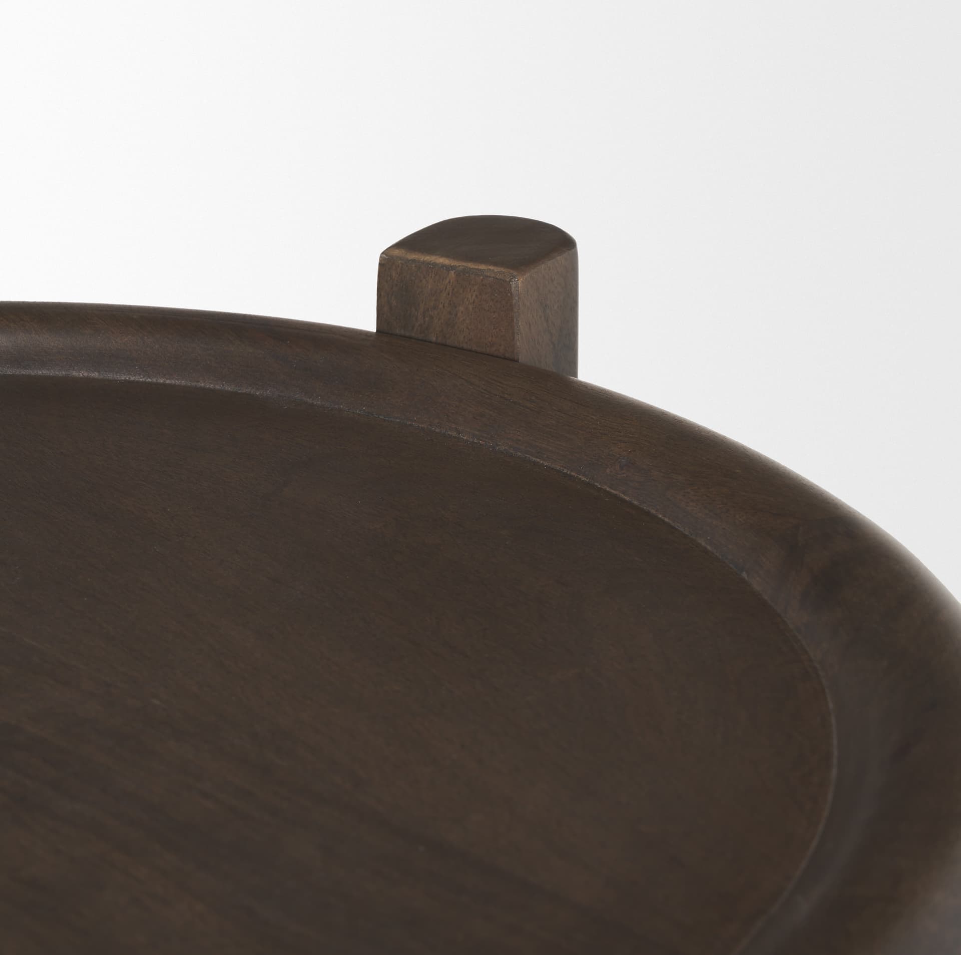 Romi Dark Brown Wood w/ Bottom Shelf Round Accent Table — product photograph