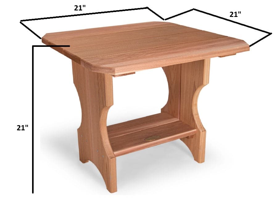 3-Piece Adirondack Cedar Chair & Table Set — product photograph