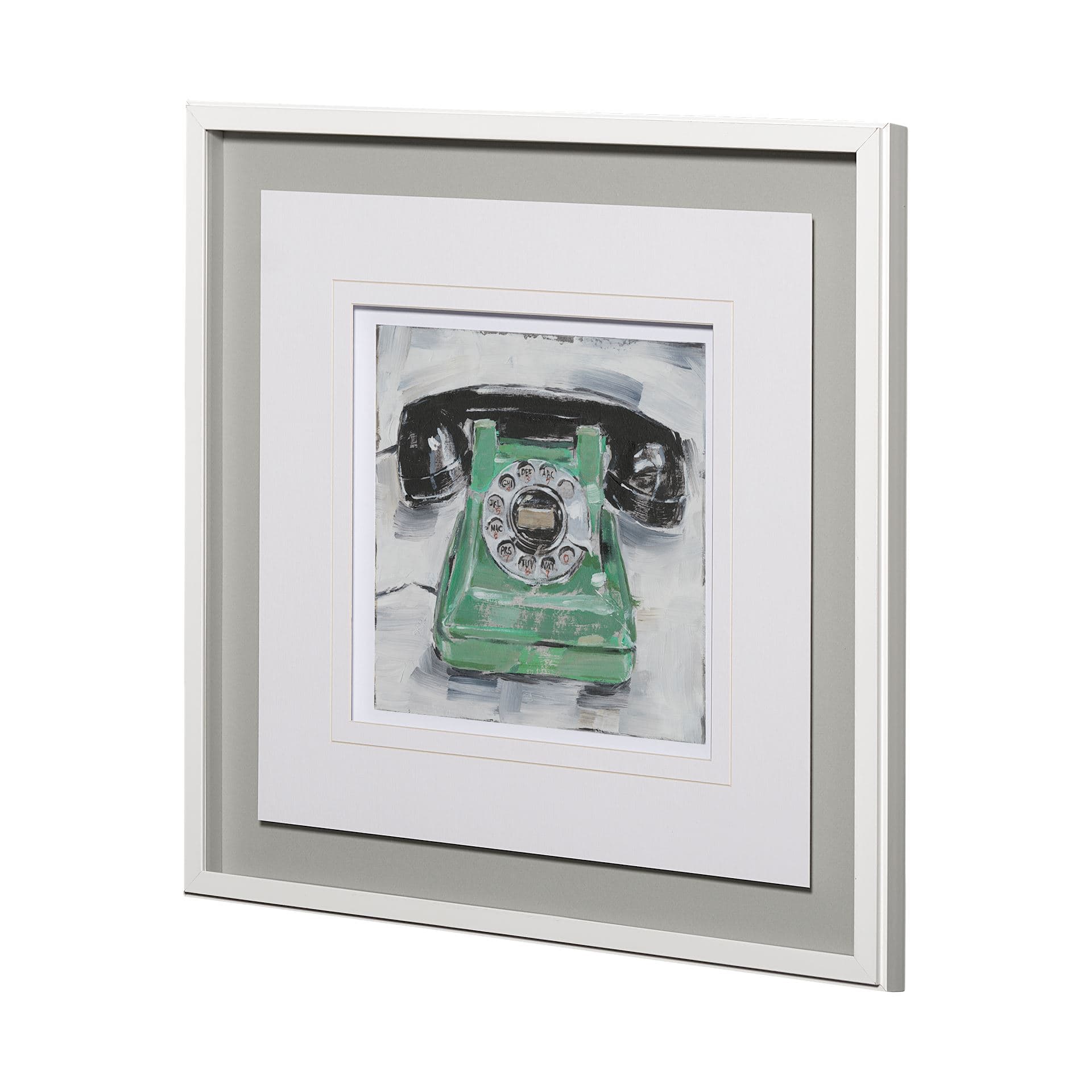 Retro Phone III by Ethan Harper a Framed Art Print Matted under Glass — product photograph