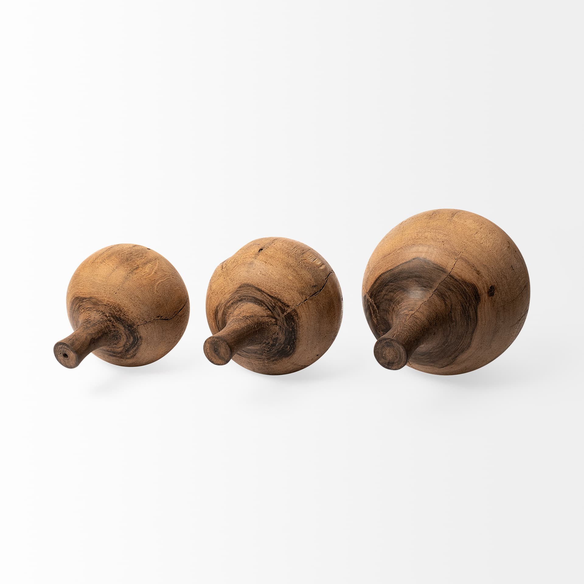 Afra Small Solid Wood Vase Shaped Decorative Object — product photograph