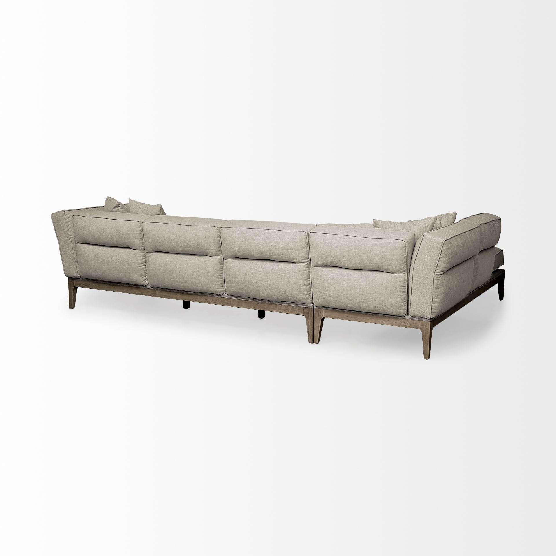 Denali IV 121" Beige Upholstered Wooden Frame Left Four Seater Sectional — product photograph