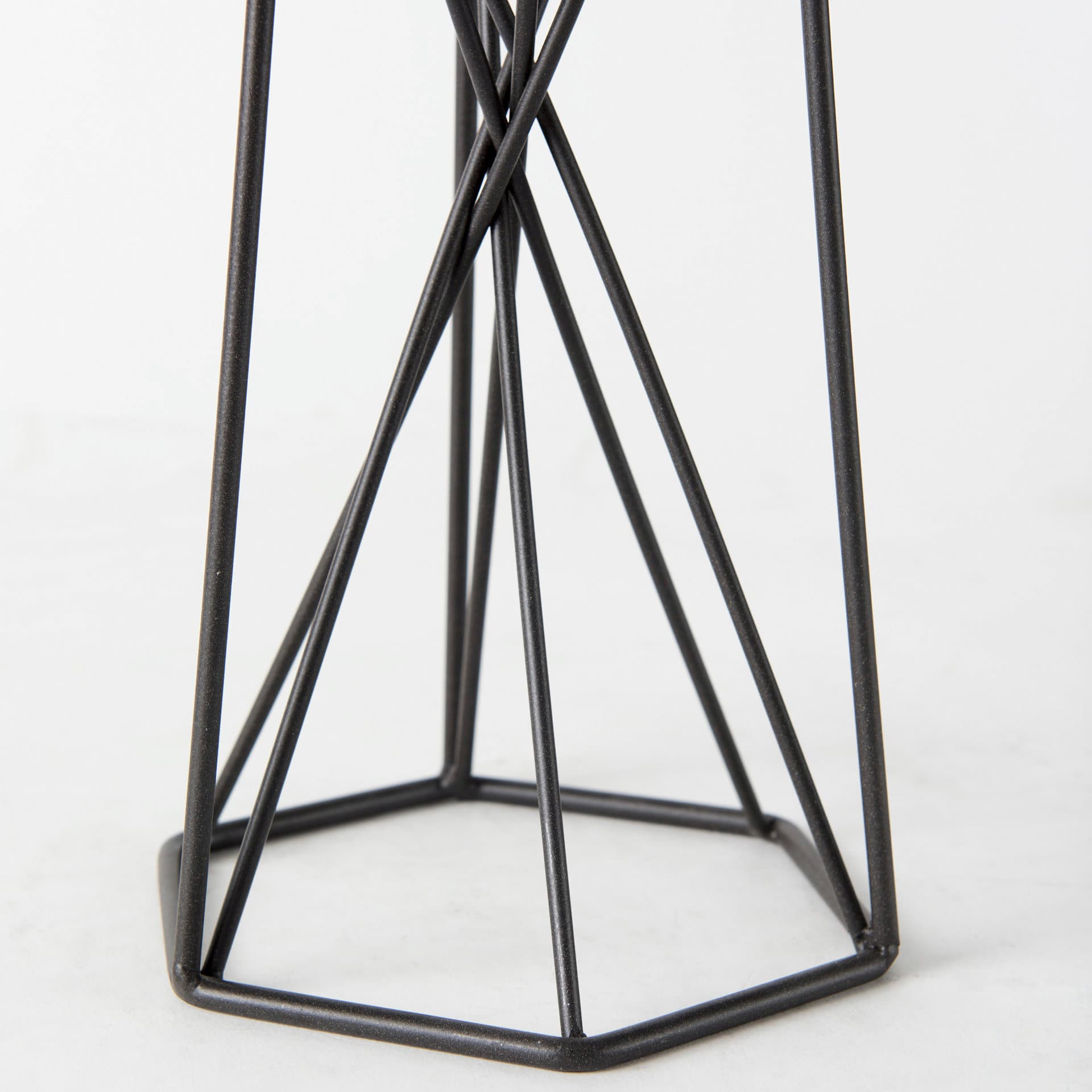 Sixx II Large Antiqued Metal Hexagonal Table Candle Holder — product photograph