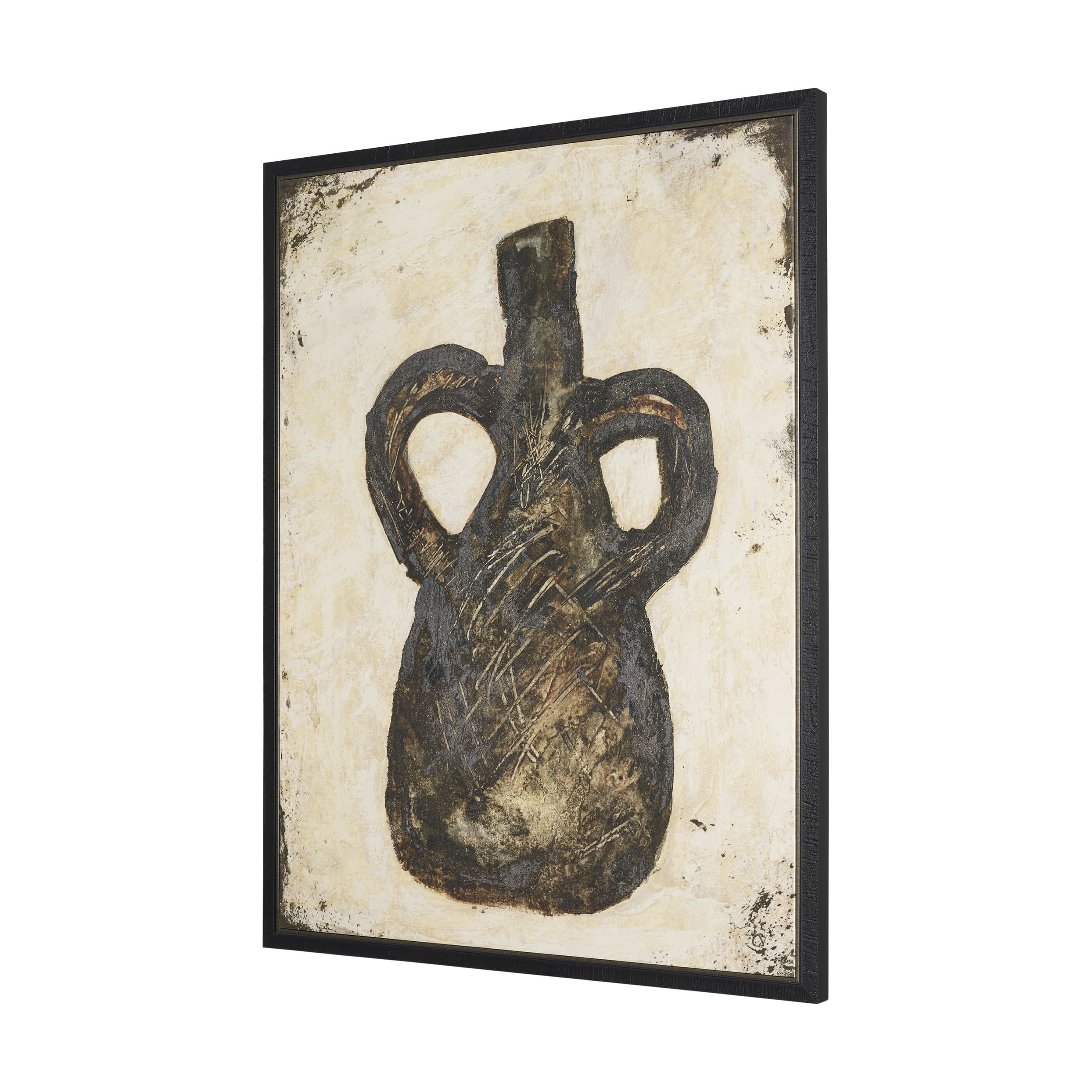 Held in Earth II by Mercana Studio Hand-Embellished Textured Framed Canvas Artwork — product photograph