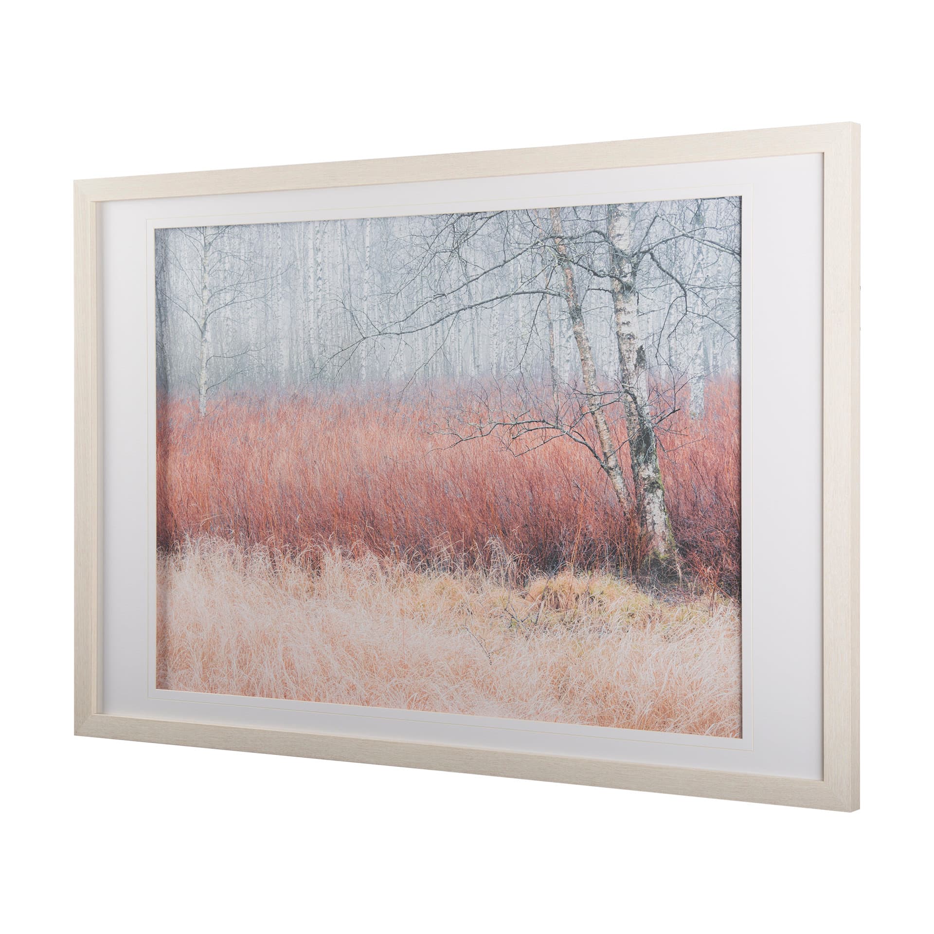 Woddlland pastels by Mercana Studio a Hand Embellished Textured Framed Photo Art Print Matted under — product photograph