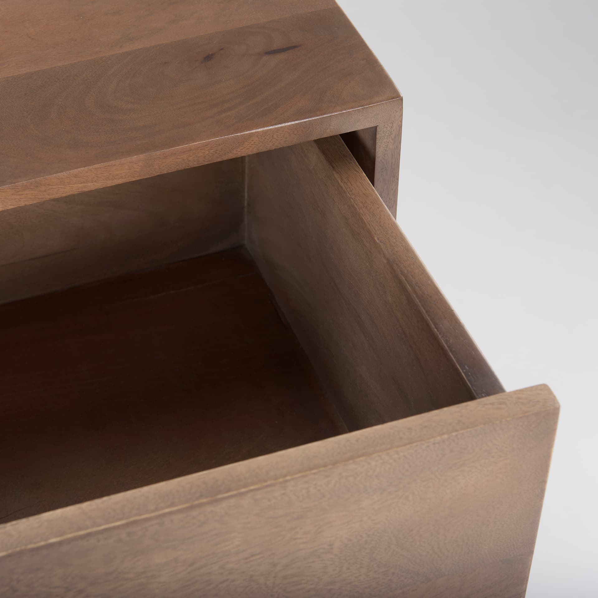 Astrid 36L x 17W x 30.3H Medium Brown Solid Wood 3 Drawer Cabinet — product photograph