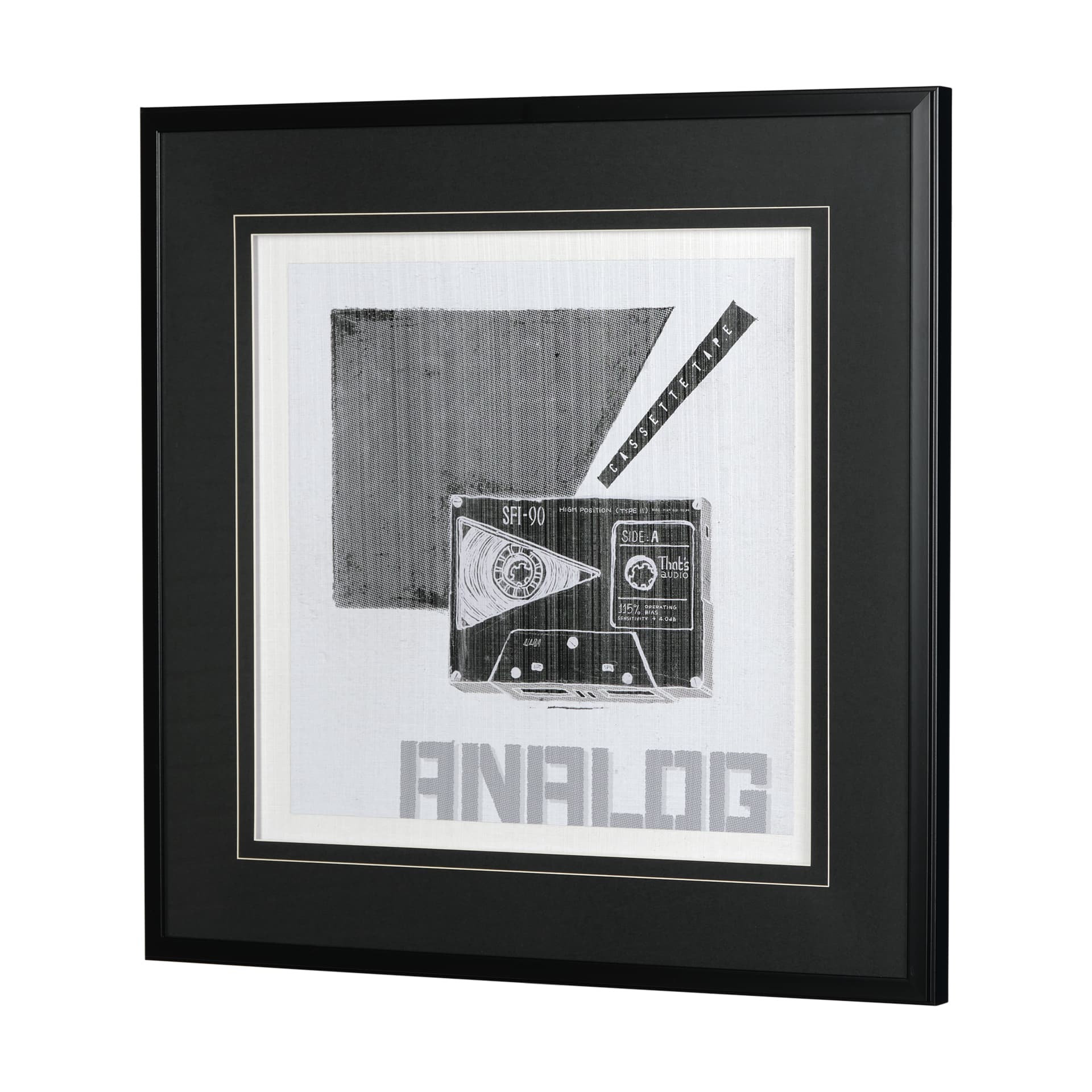 Cassette Tape I by Alarm a Hand Embellished Textured Framed Art Print Matted under Glass — product photograph