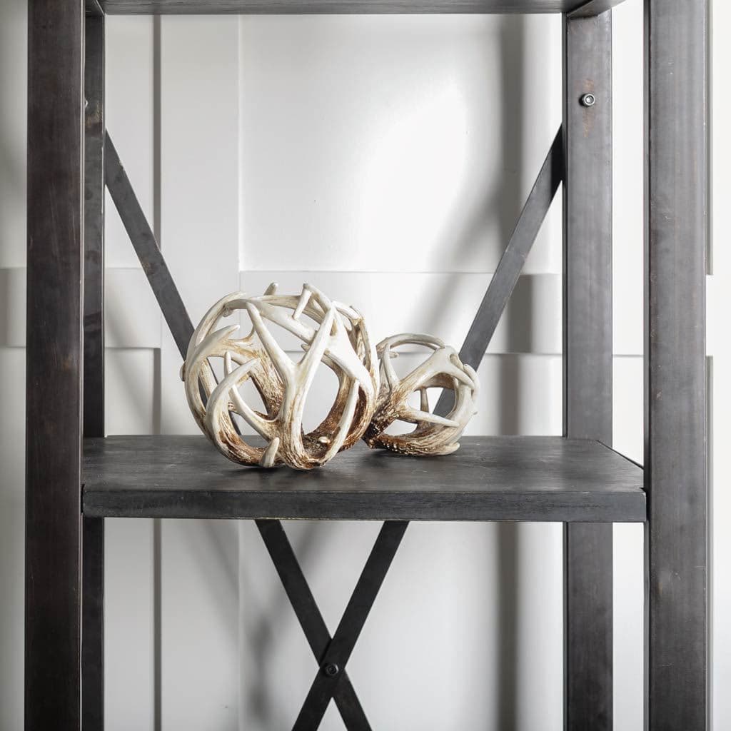 Ramus II (Large) 7L x 7W Brown Antler Shaped Decorative Orb Ball — product photograph