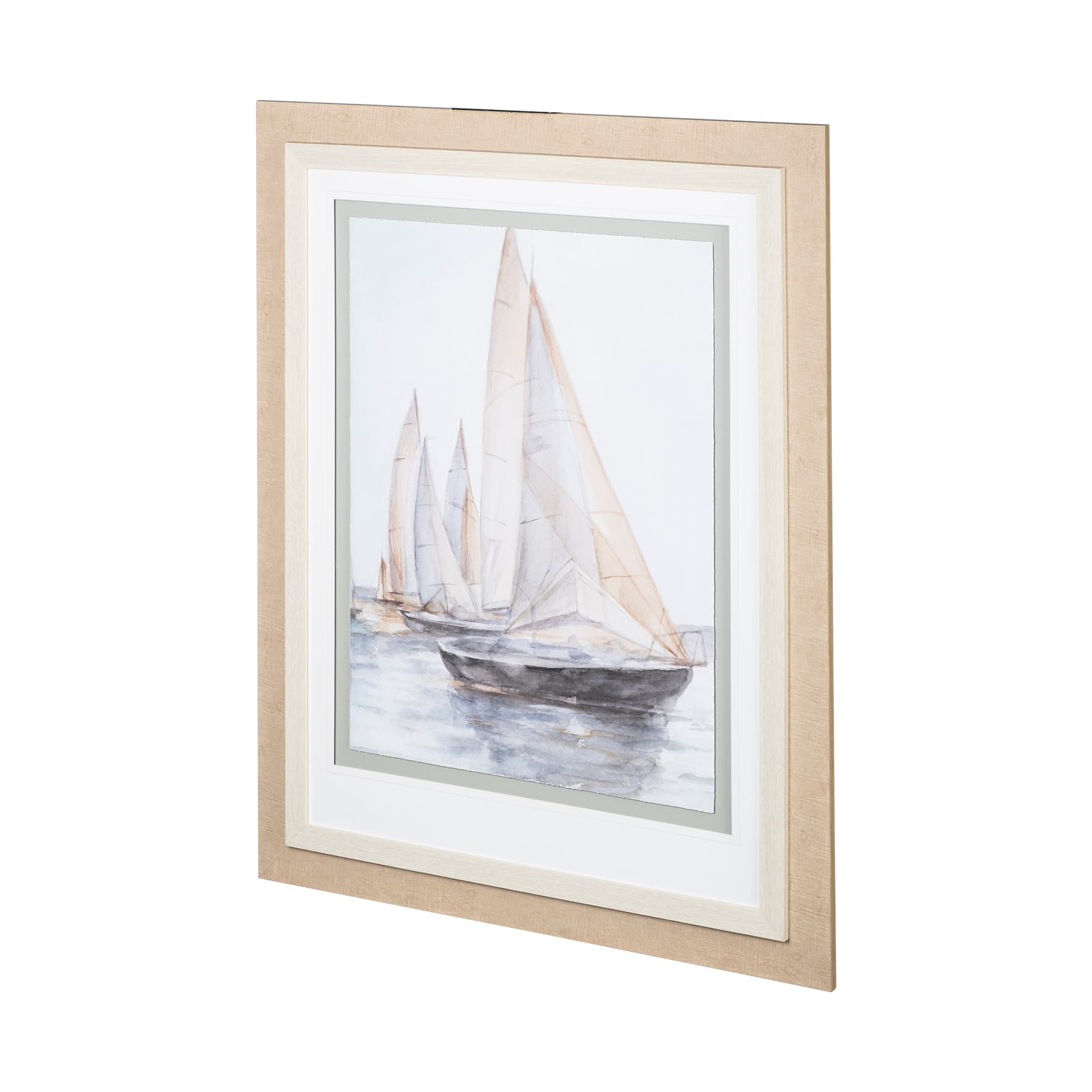 Plein Air Sailboats II by Ethan Harper a Framed Art Print Matted under Glass — product photograph