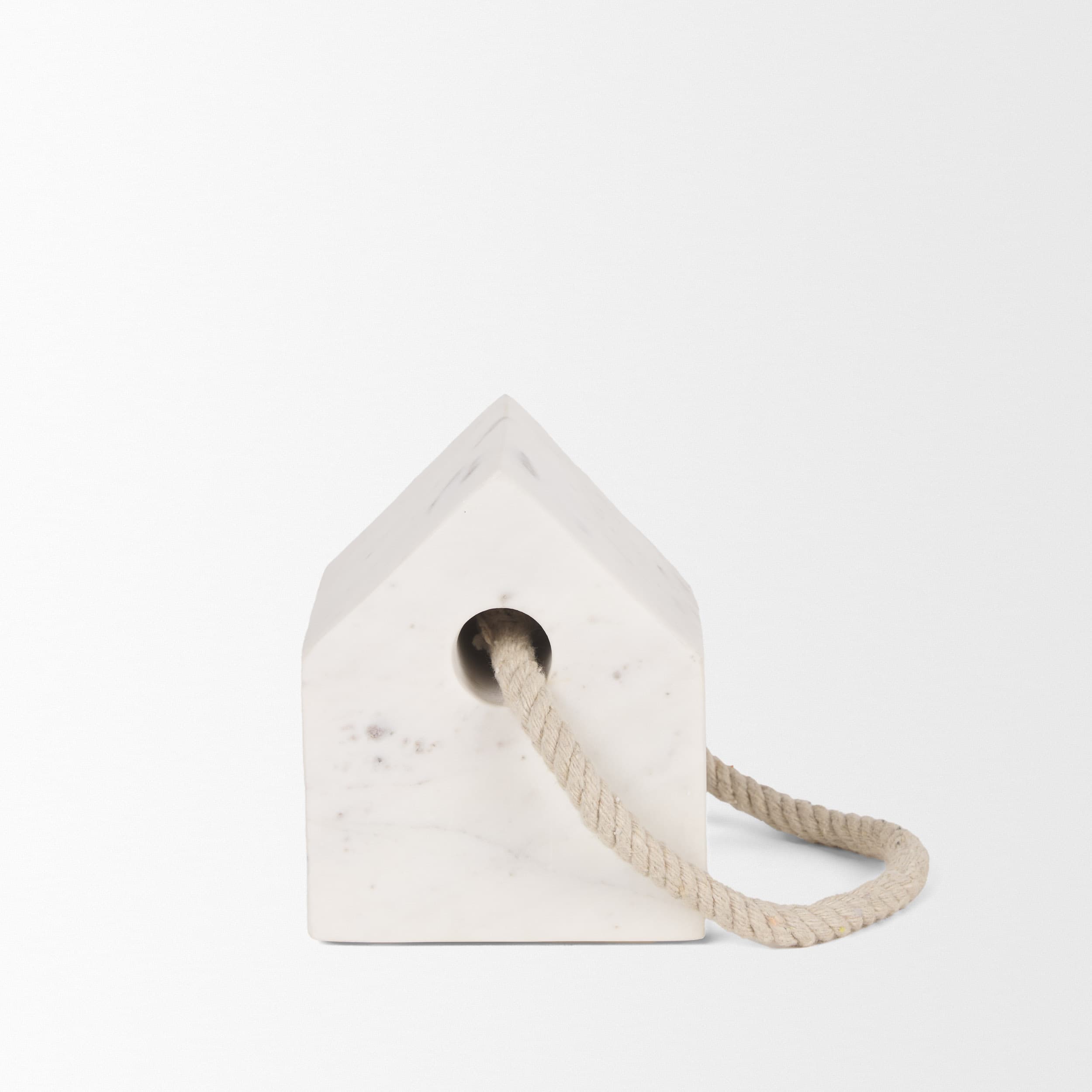 Raena White Marble House Door Stopper — product photograph