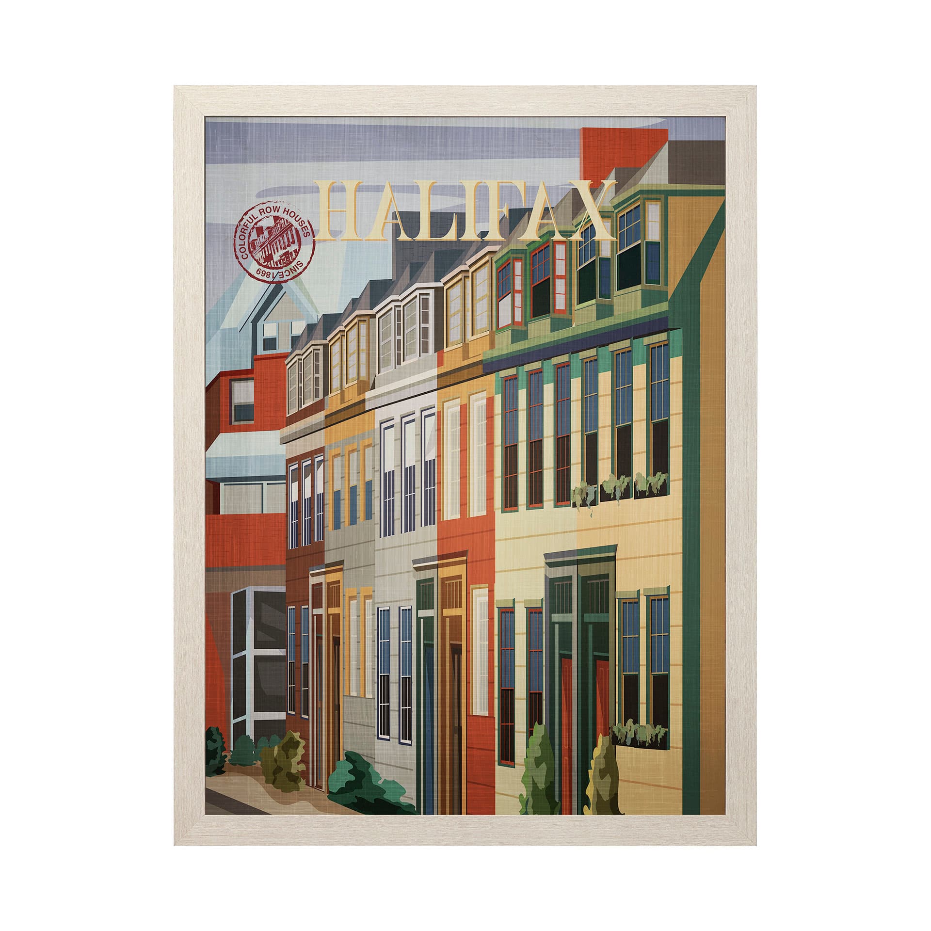 Halifax Go Canada (L) by Mercana Studio a Hand Embellished Decograph Framed Art Print — product photograph