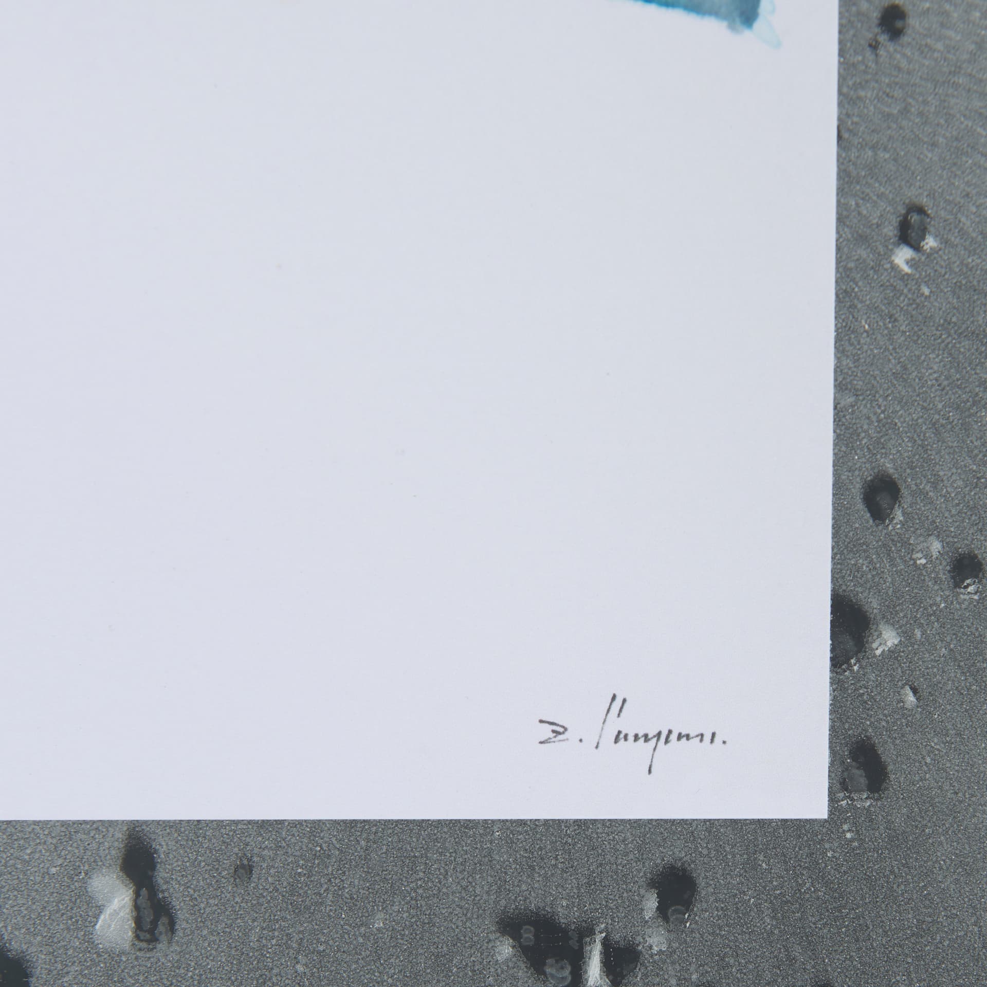 Eastern Blue V by Mercana Studio a Hand Embellished Textured Framed Art Print Matted under Glass — product photograph