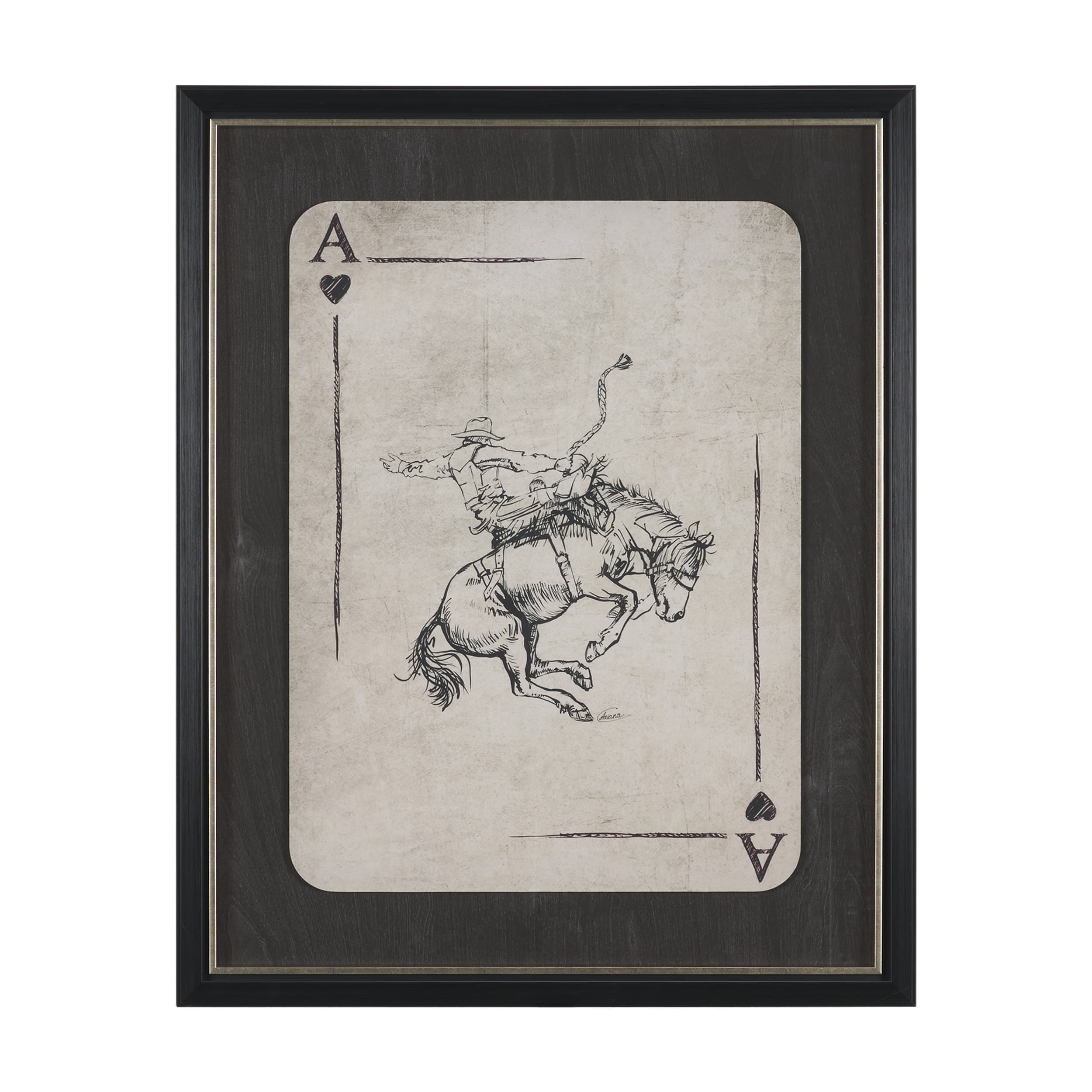 Aces Wild II by Mercana Studio Textured Framed Artwork Matted under Glass — product photograph