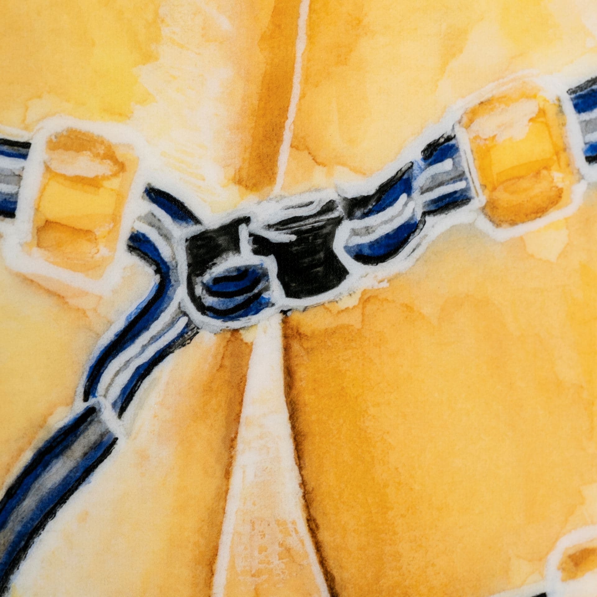 Lifejacket I by Mercana Studio a Hand Embellished Textured Canvas — product photograph
