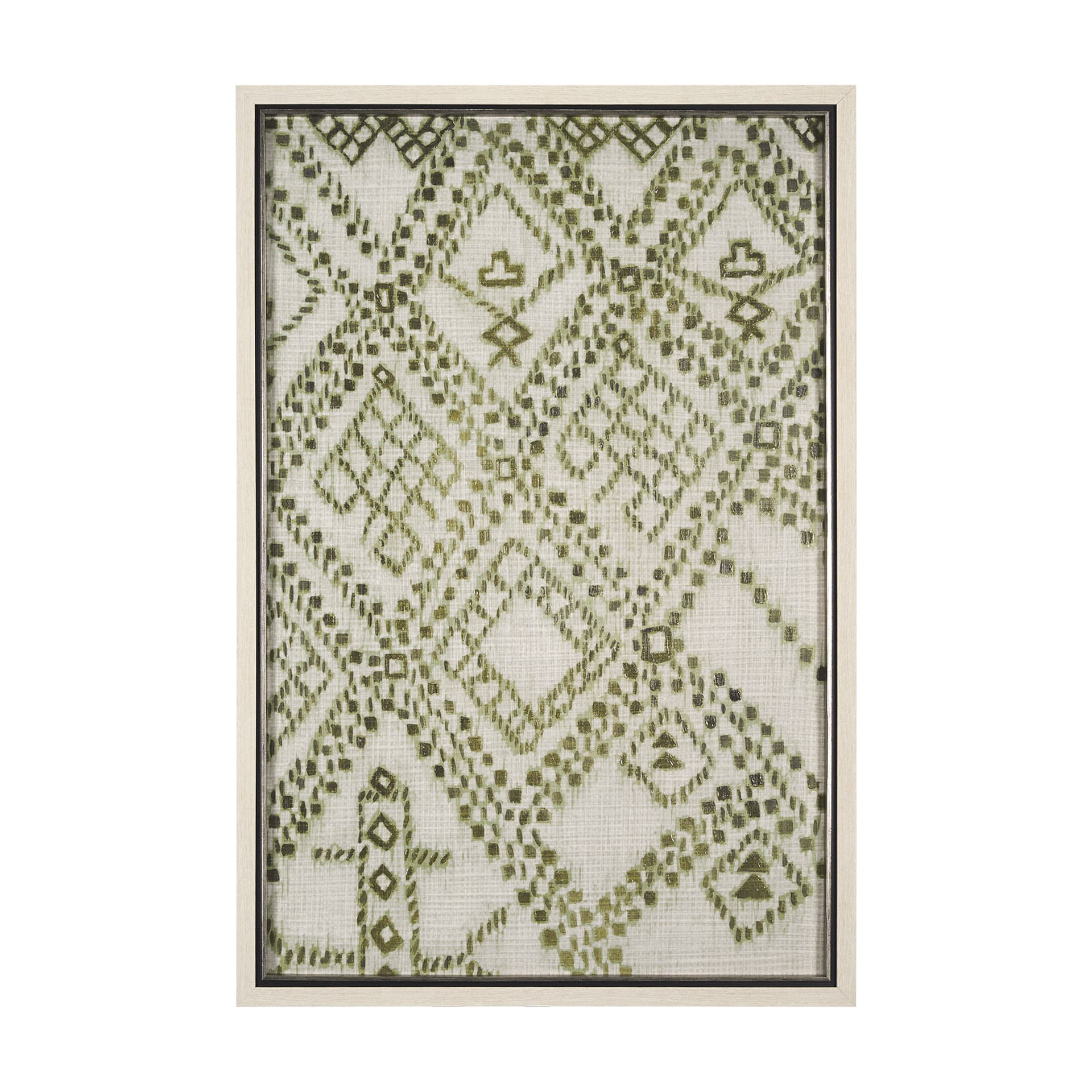 Story Teller I Olive by Mercana Studio a Hand Embelished Textured Framed Art Print — product photograph