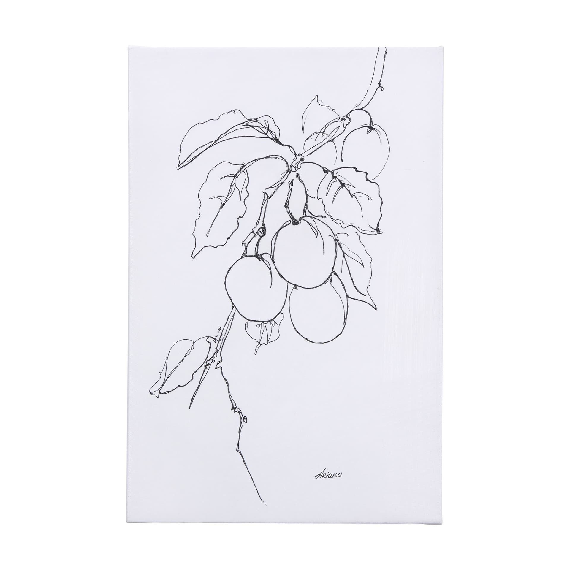 Plum Branch II by Mercana Studio a Hand Embellished Textured Canvas — product photograph
