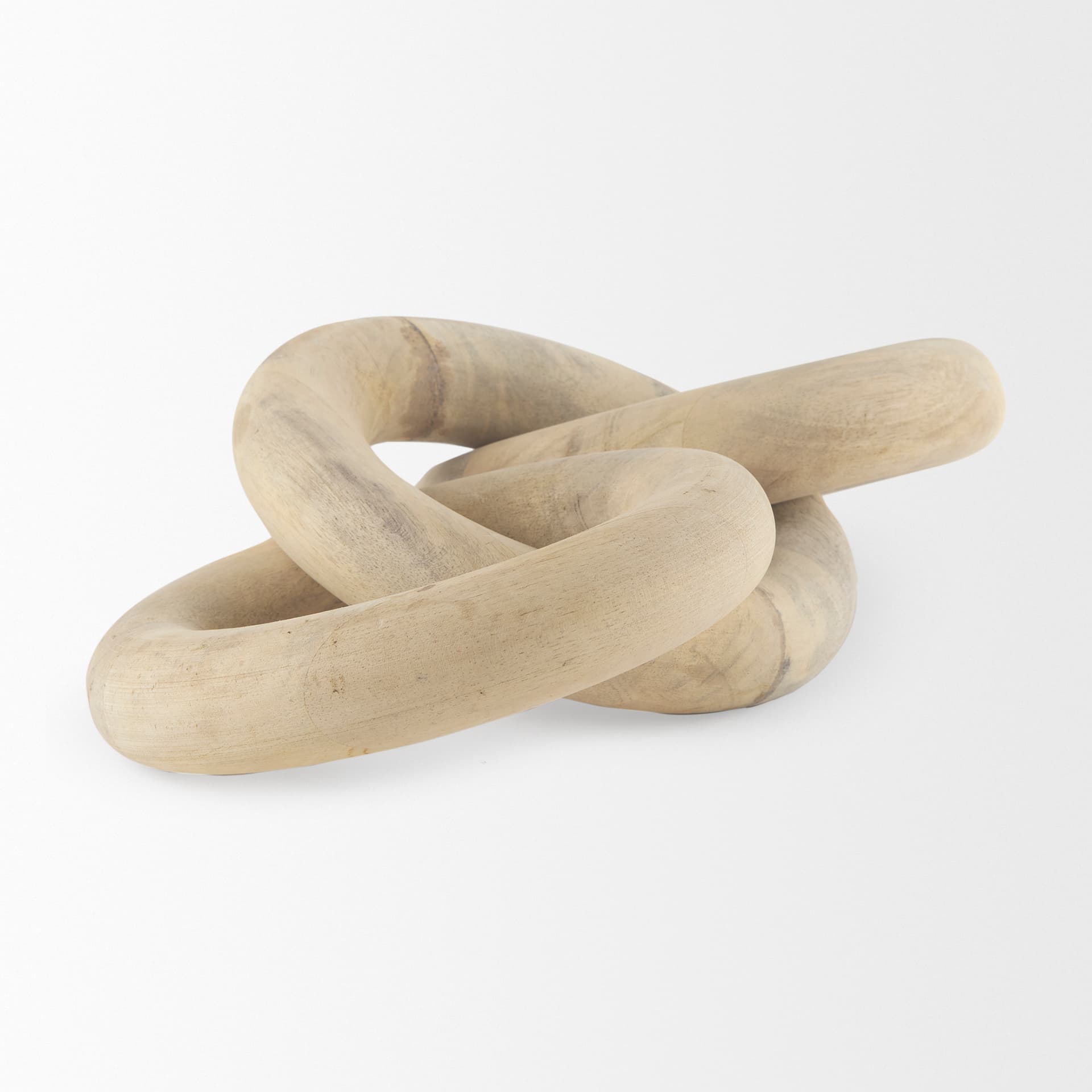 Alize Solid Wood Circular Chain Link Decorative Object — product photograph