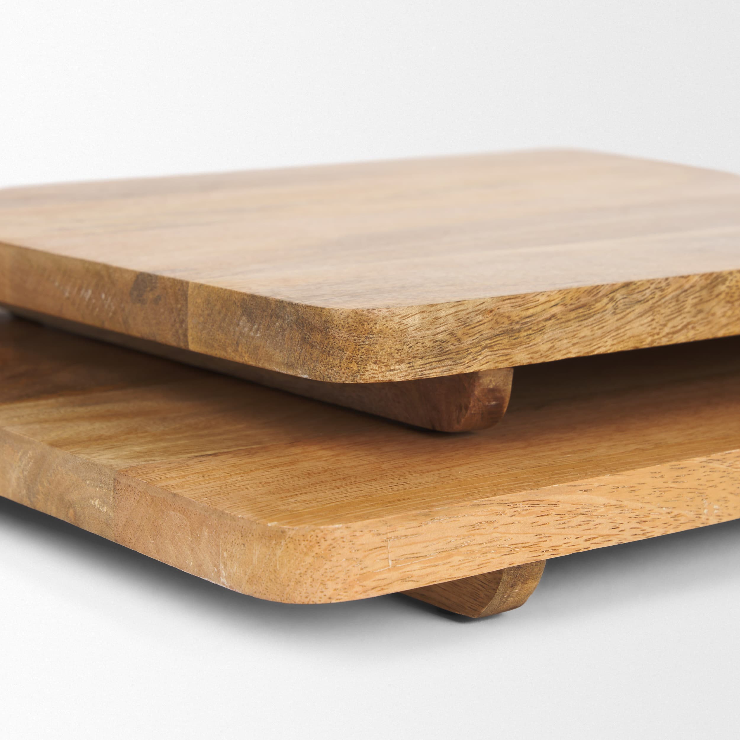 Khana Natural Solid Wood Square Serving Boards — product photograph