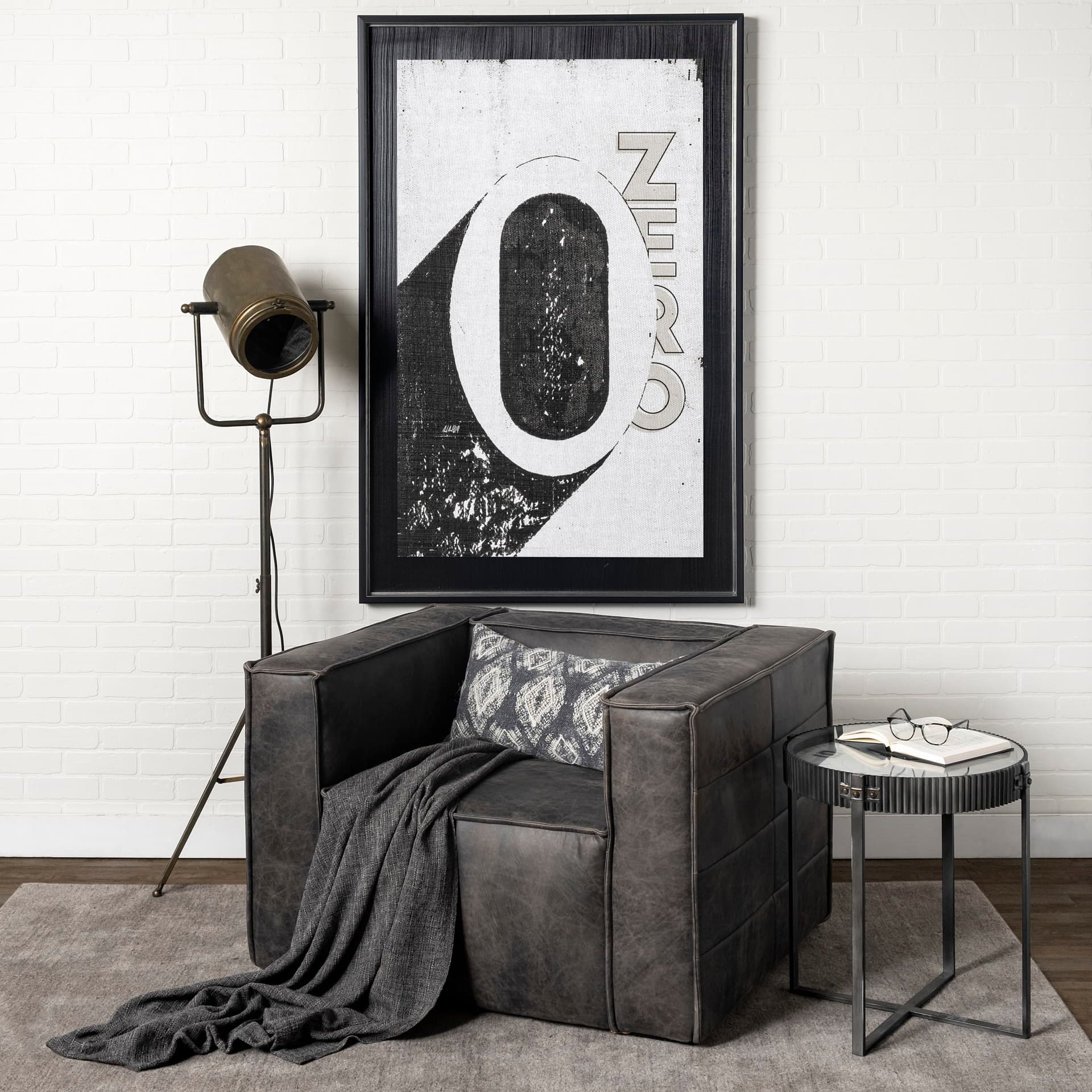 Value Collector 0 by Mercana Studio a Hand Embellished Textured Framed Art Print — in a styled room