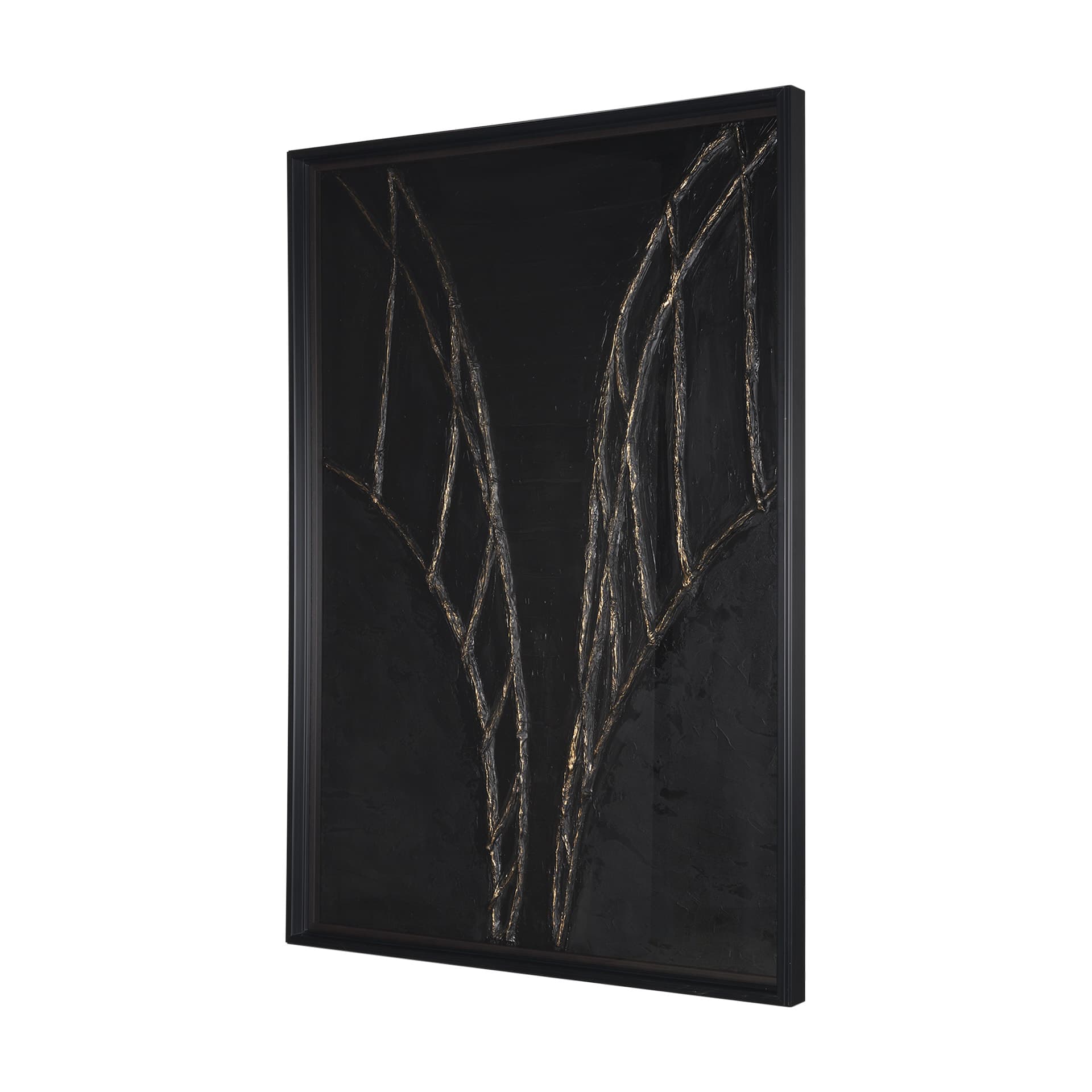 Descent II by Studio M a handmade Original Framed 3D Textured Artwork under Glass — product photograph