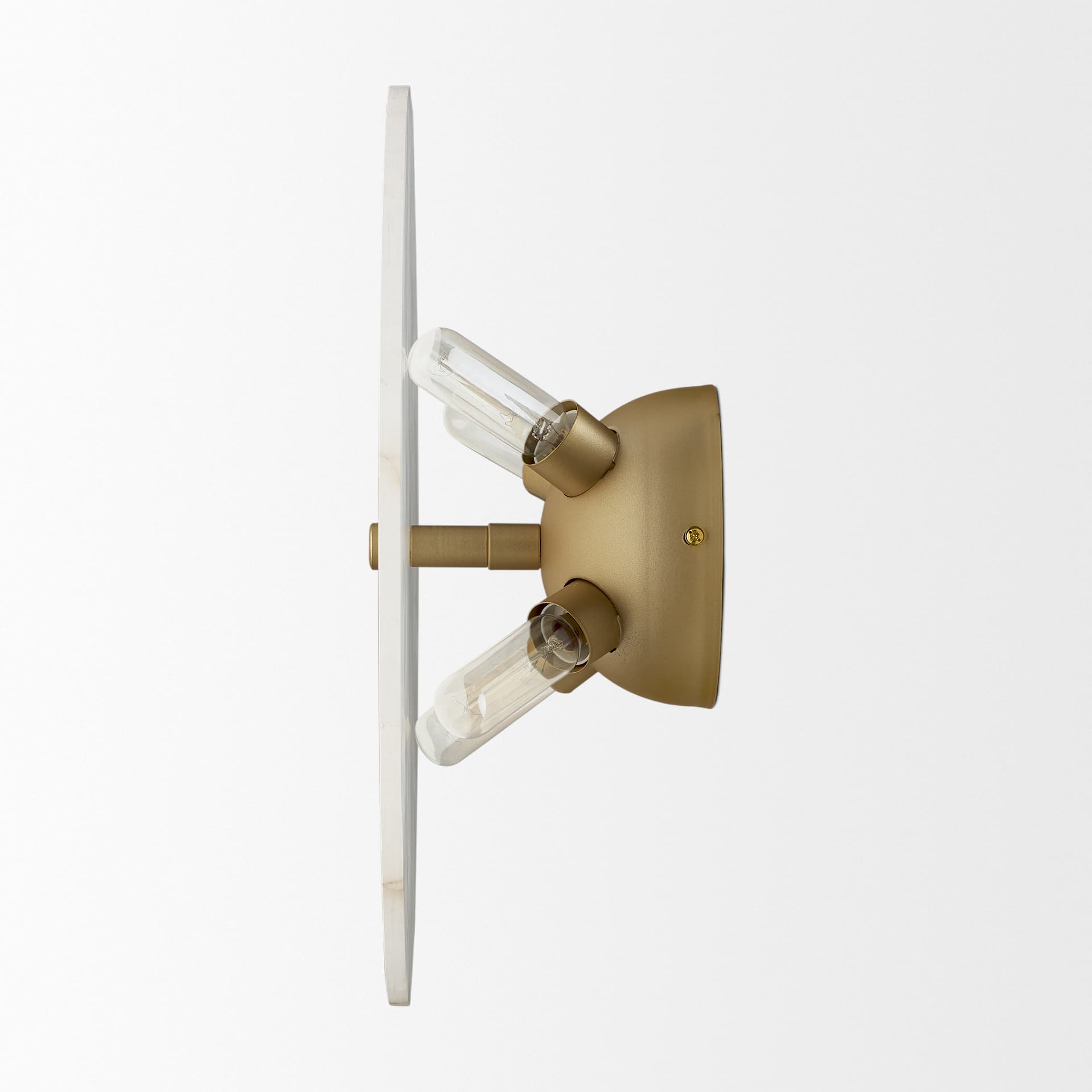 Dolly Brushed Gold Metal w/ Alabaster Shade 4-Light Wall Sconce — product photograph