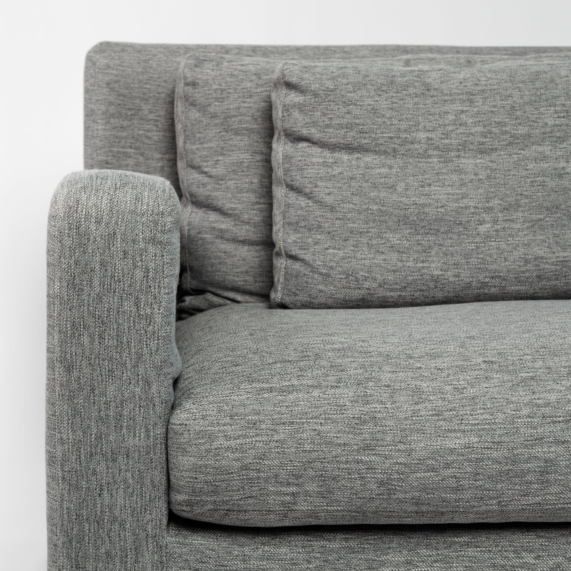 Denly II 92.5W Casterock Gray Slipcover Three Seater Sofa — product photograph