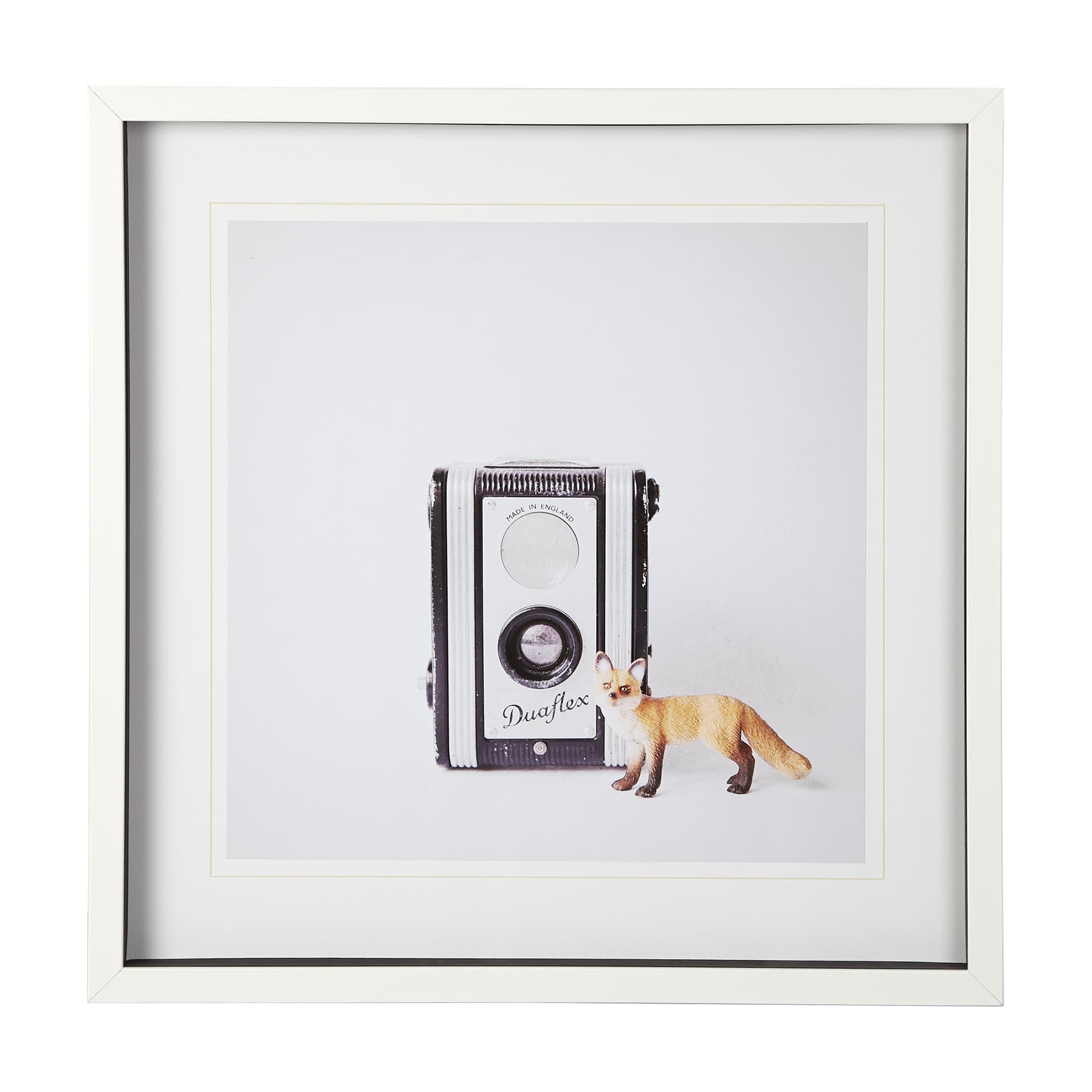 Fox & Vintage Camera by Susannah Tucker Photography a Framed Photo Art Print Matted under Glass — product photograph