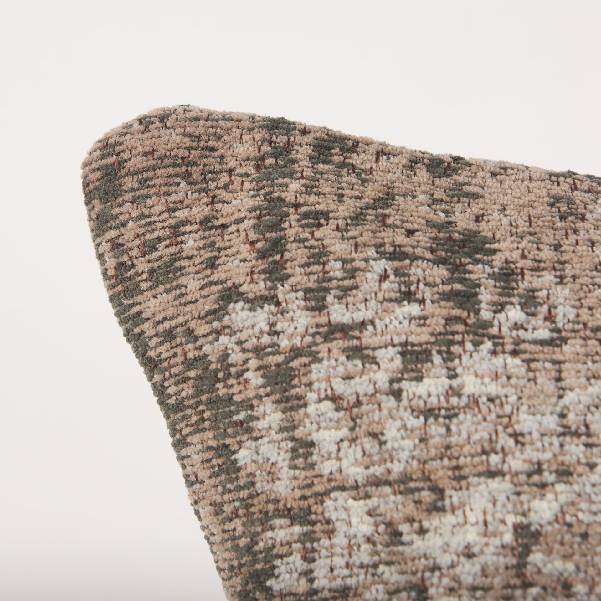 Khloe 20x20 Taupe Square Pillow Cover w/Down Filler — product photograph