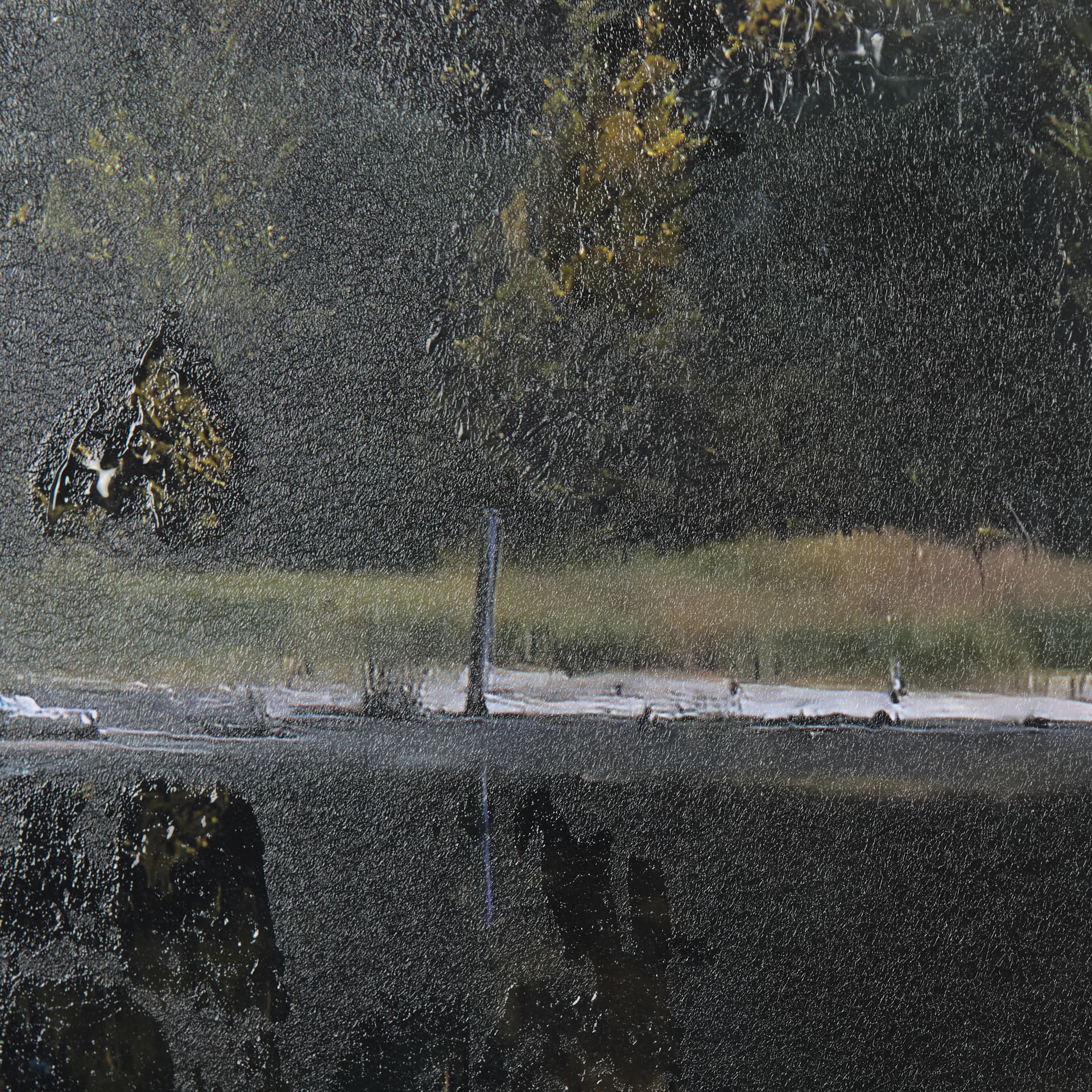 Water's Reflection-L by Chad Mackay a Hand Embellished Textured Framed Art Print Matted under Glass — product photograph