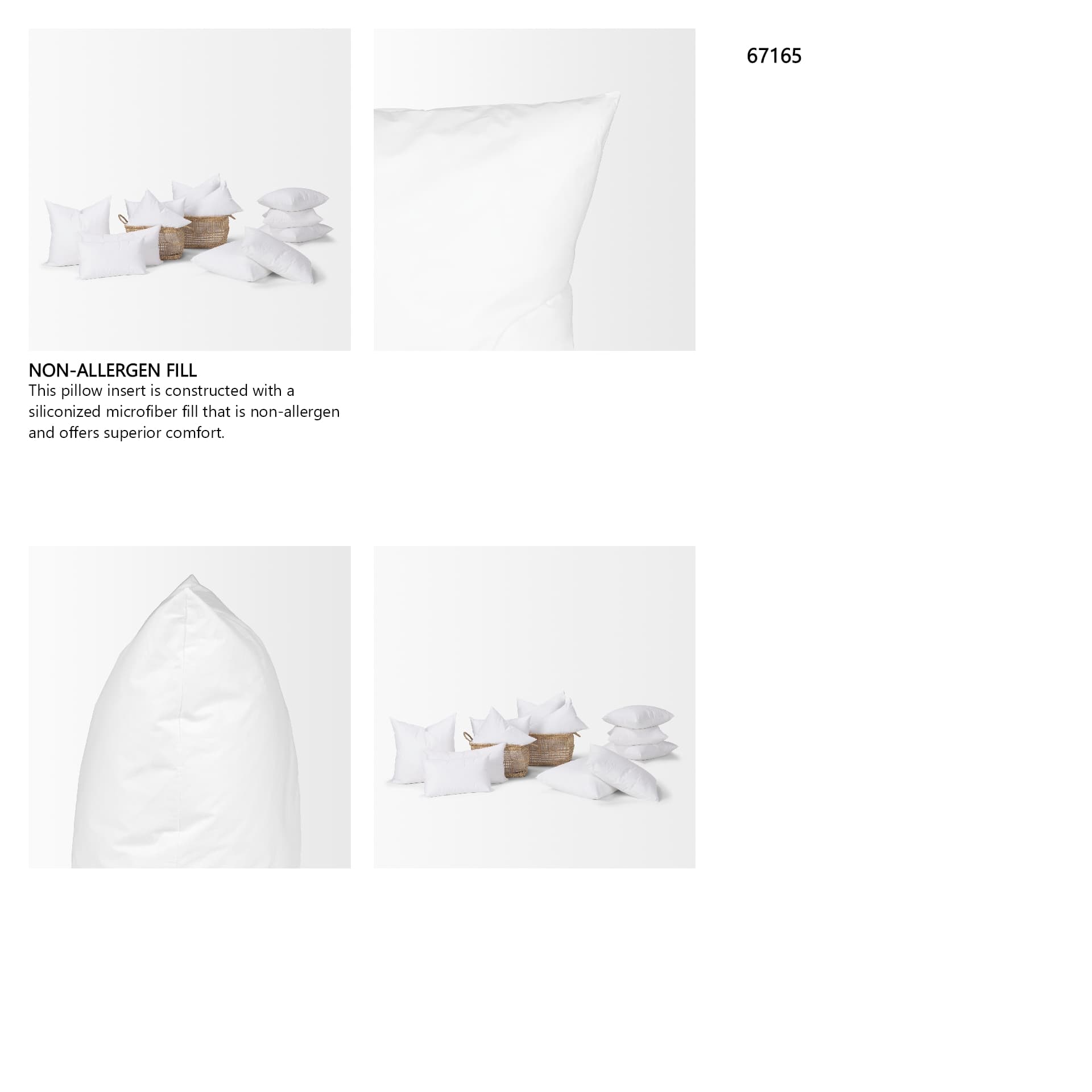 22 x 22 Non-Allergen Pillow insert — in a styled room