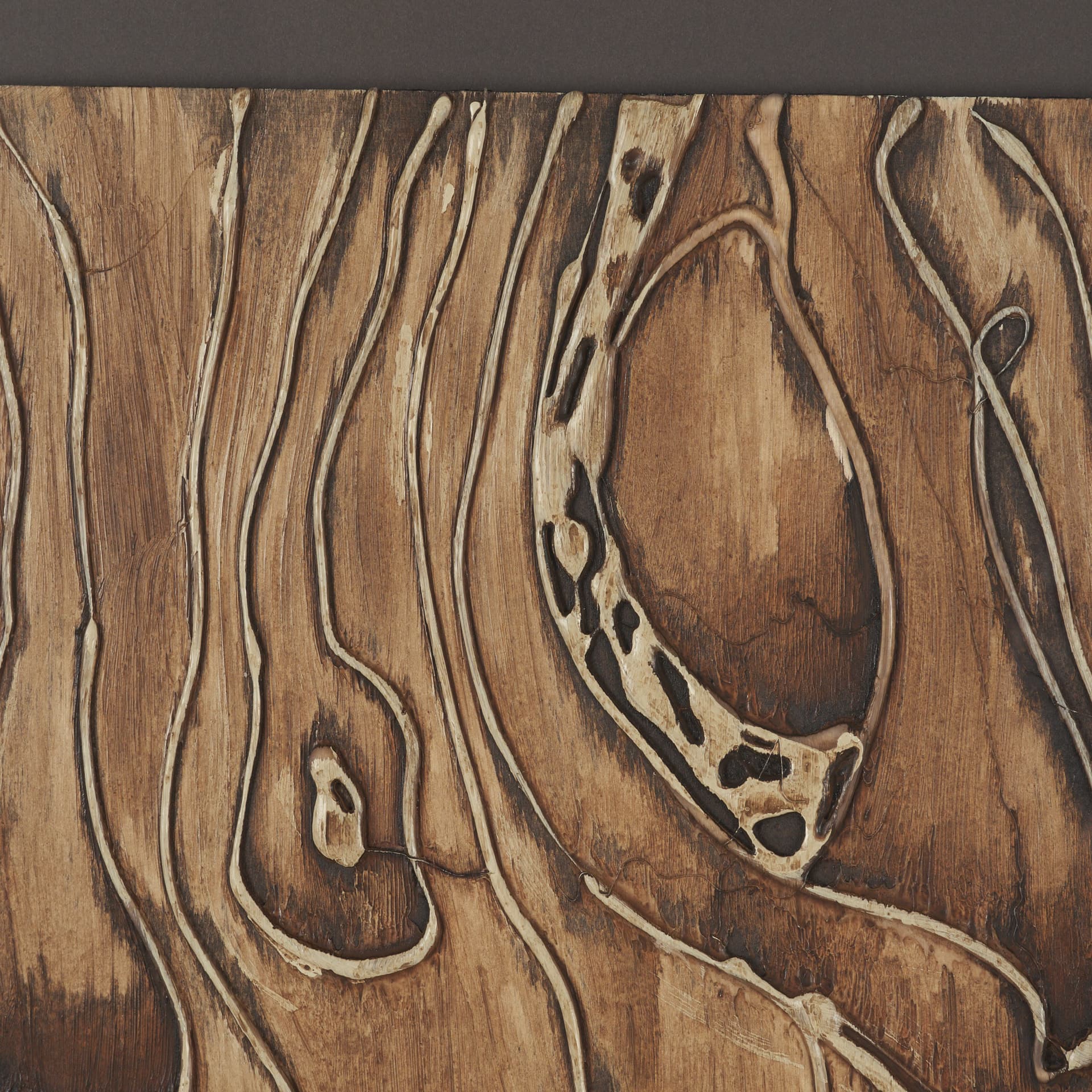 Forest Topography by Mercana Studio Handmade Original Framed Artwork Matted under Glass — product photograph