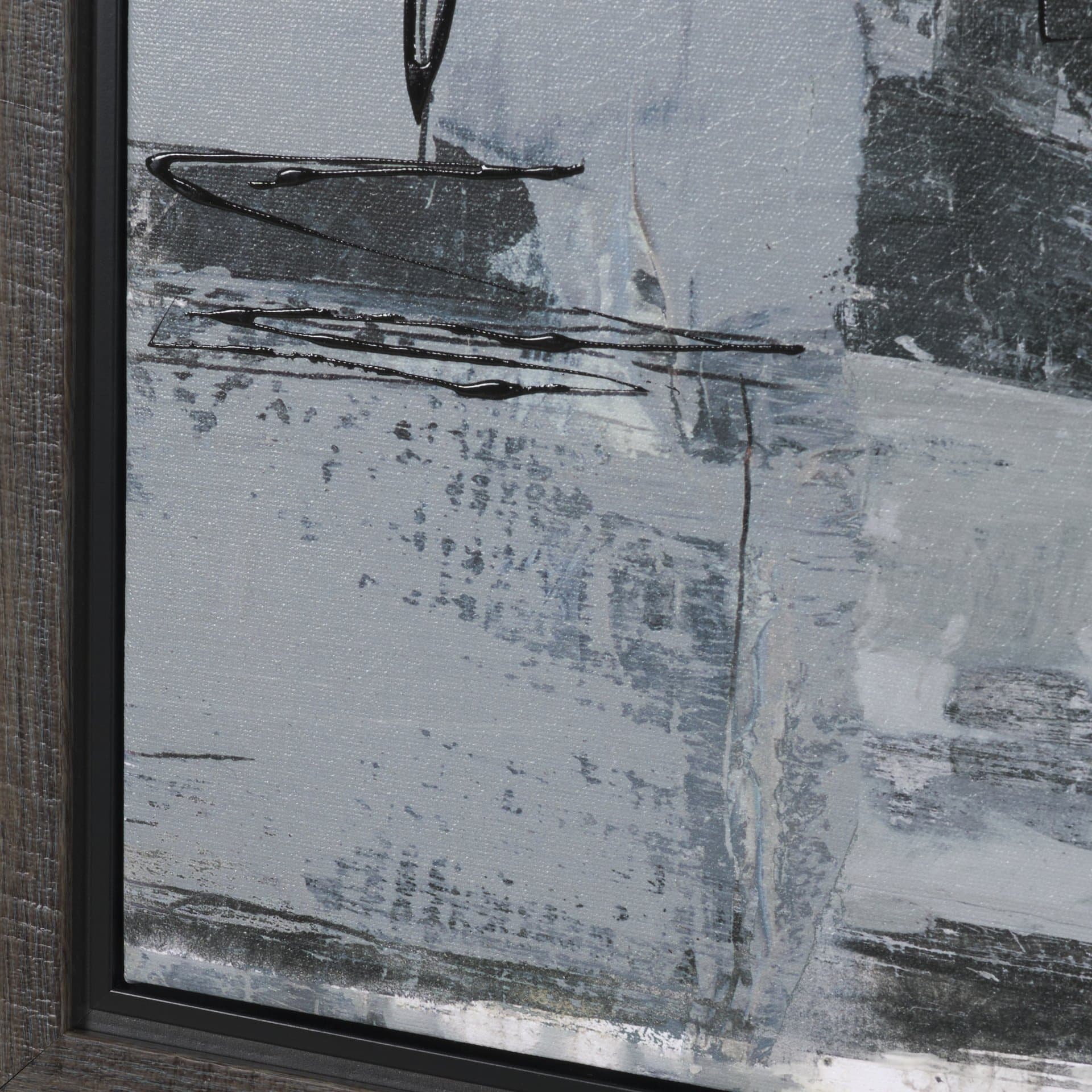 Community 1A by Mercana Studio Hand-Embellished Textured Framed Canvas Artwork — product photograph