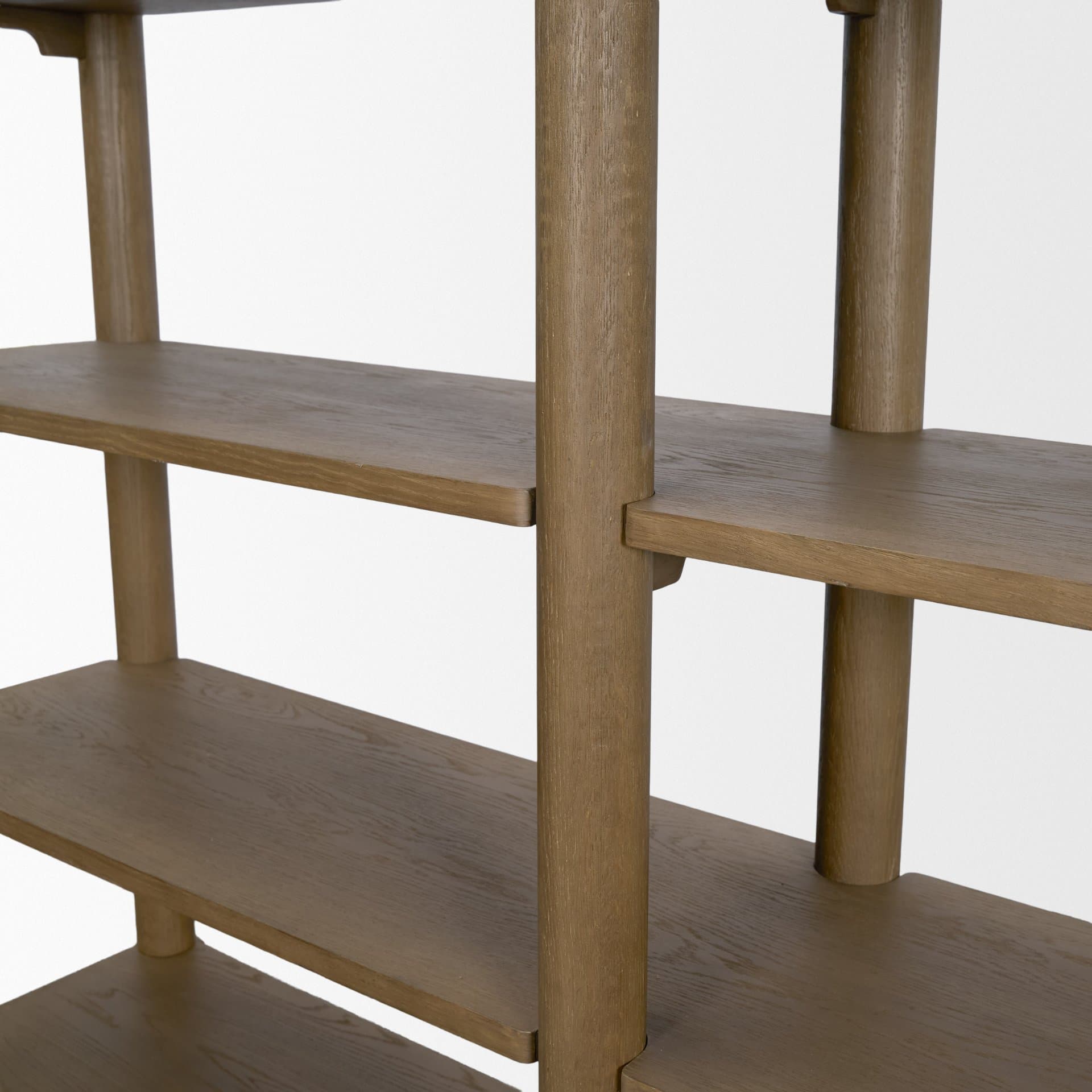 Alden Medium Brown Wood Open Shelving Unit — product photograph