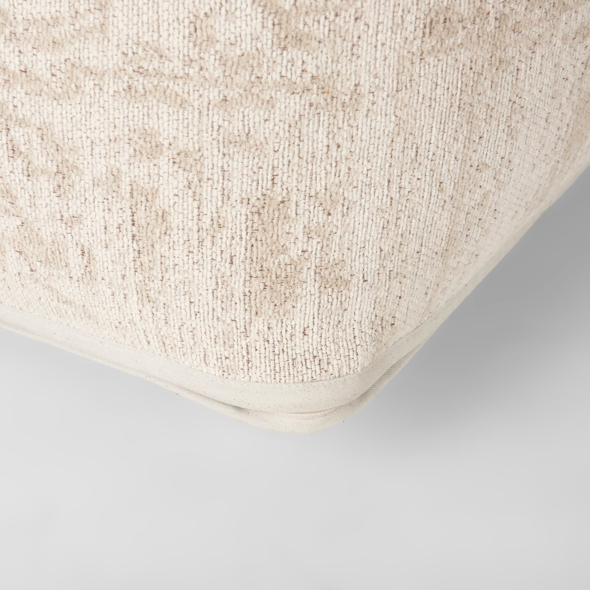 Khloe Large Cream Pouf — product photograph