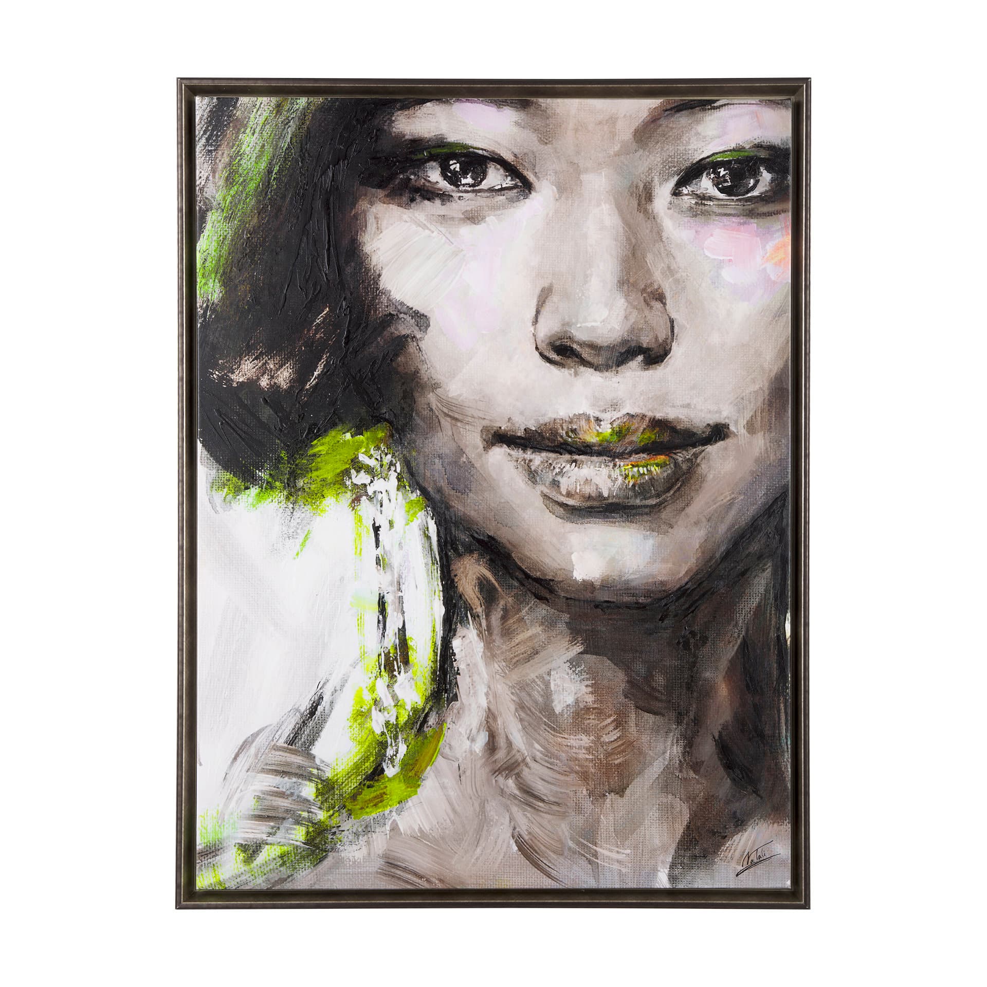 Unity VI Woman (FL) by Mercana Studio a Hand Embellished Textured Framed Canvas — product photograph