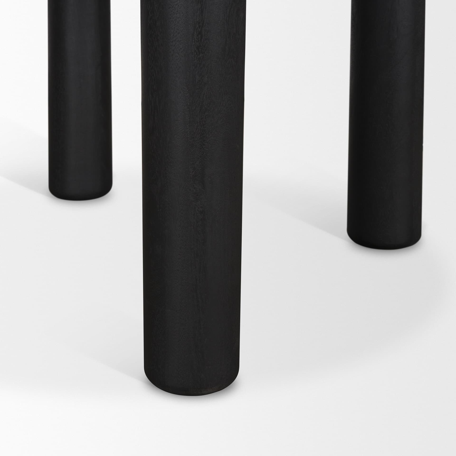 Soma 48" Round Dining Table | Modern | Black Wood | Seats 4 — product photograph